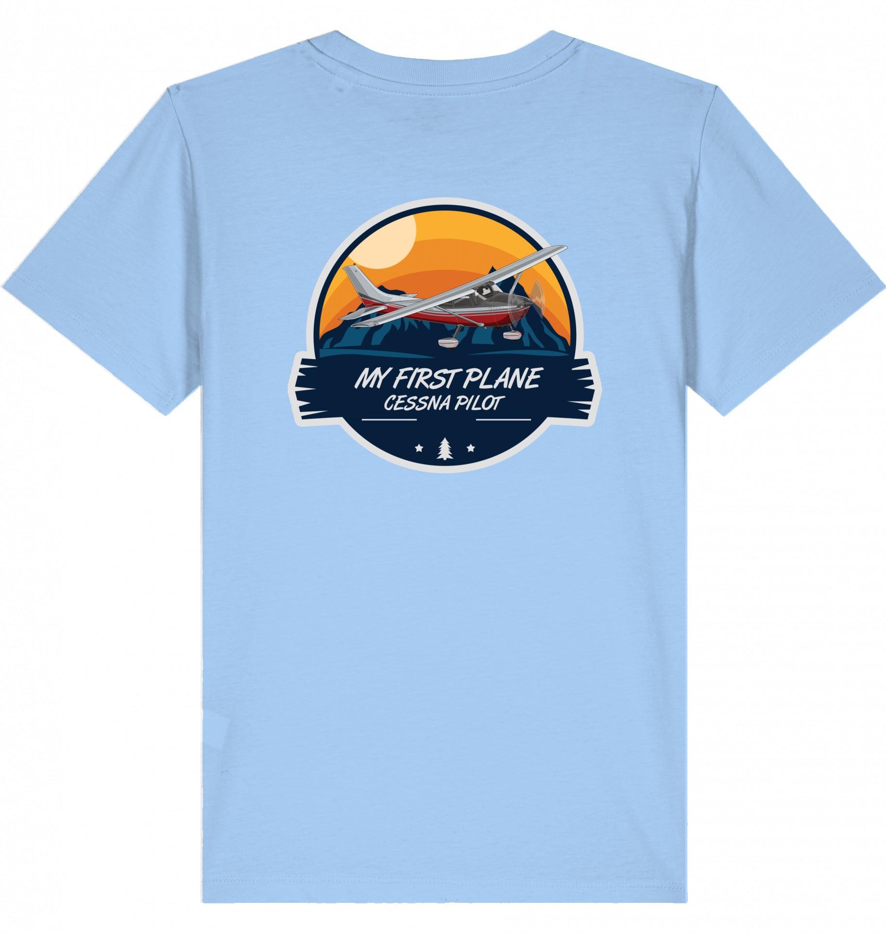 Aviation Kids Aviation T-Shirt "My first Plane Cessna C172" 2.0 Blue Soul für Piloten, Crews, Kinder & Planespotter made by SUPERSONIC aero 4U