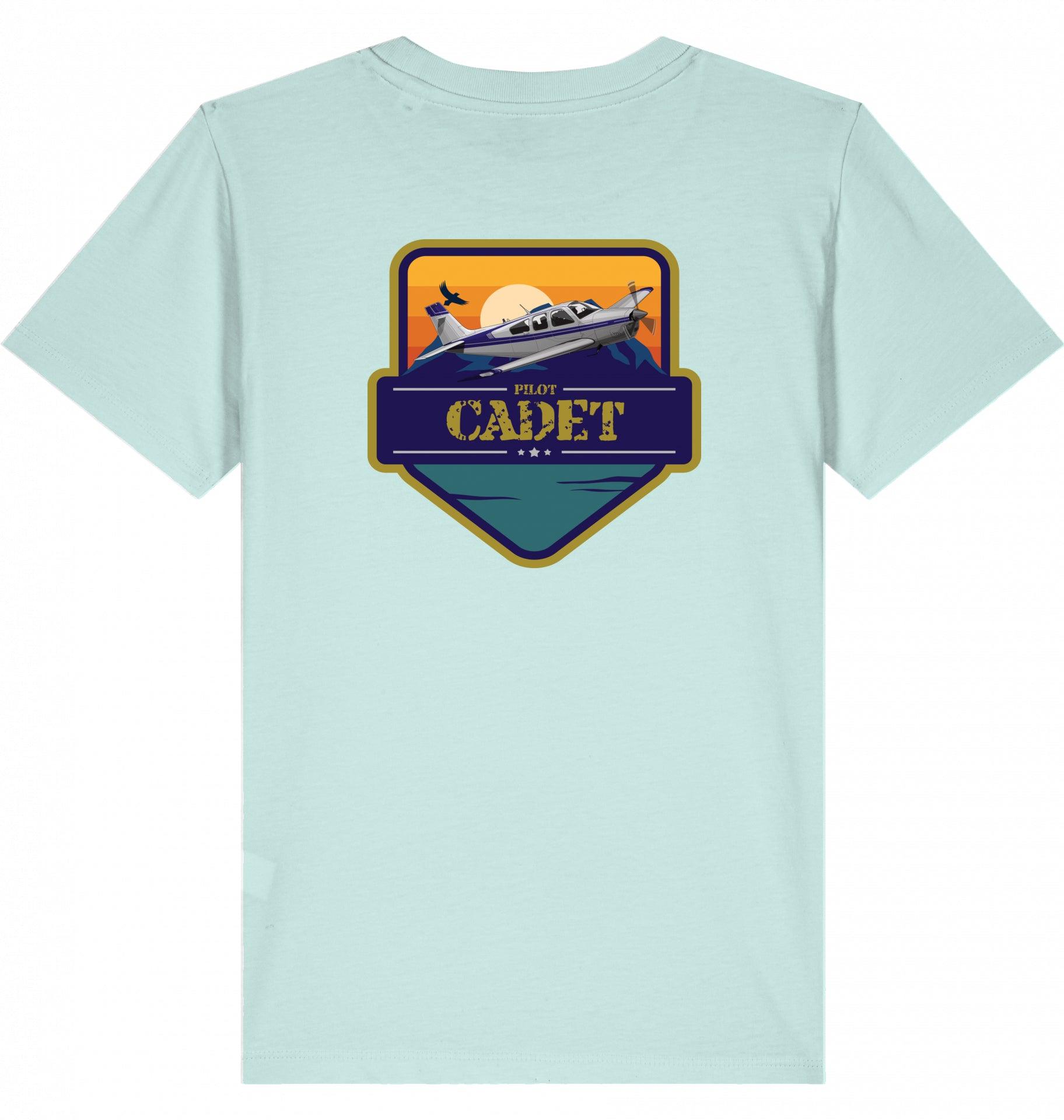 Aviation Kids Aviation T-Shirt "Flugschüler" Mooney Aircraft 2.0 Caribbean Blue für Piloten, Crews, Kinder & Planespotter made by SUPERSONIC aero 4U