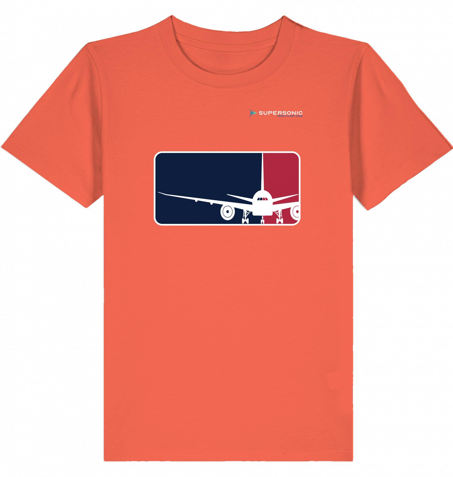 Aviation Kids Aviation T-Shirt “Major League Aviation“ Boeing 777 2.0 Fiesta für Piloten, Crews, Kinder & Planespotter made by SUPERSONIC aero 4U