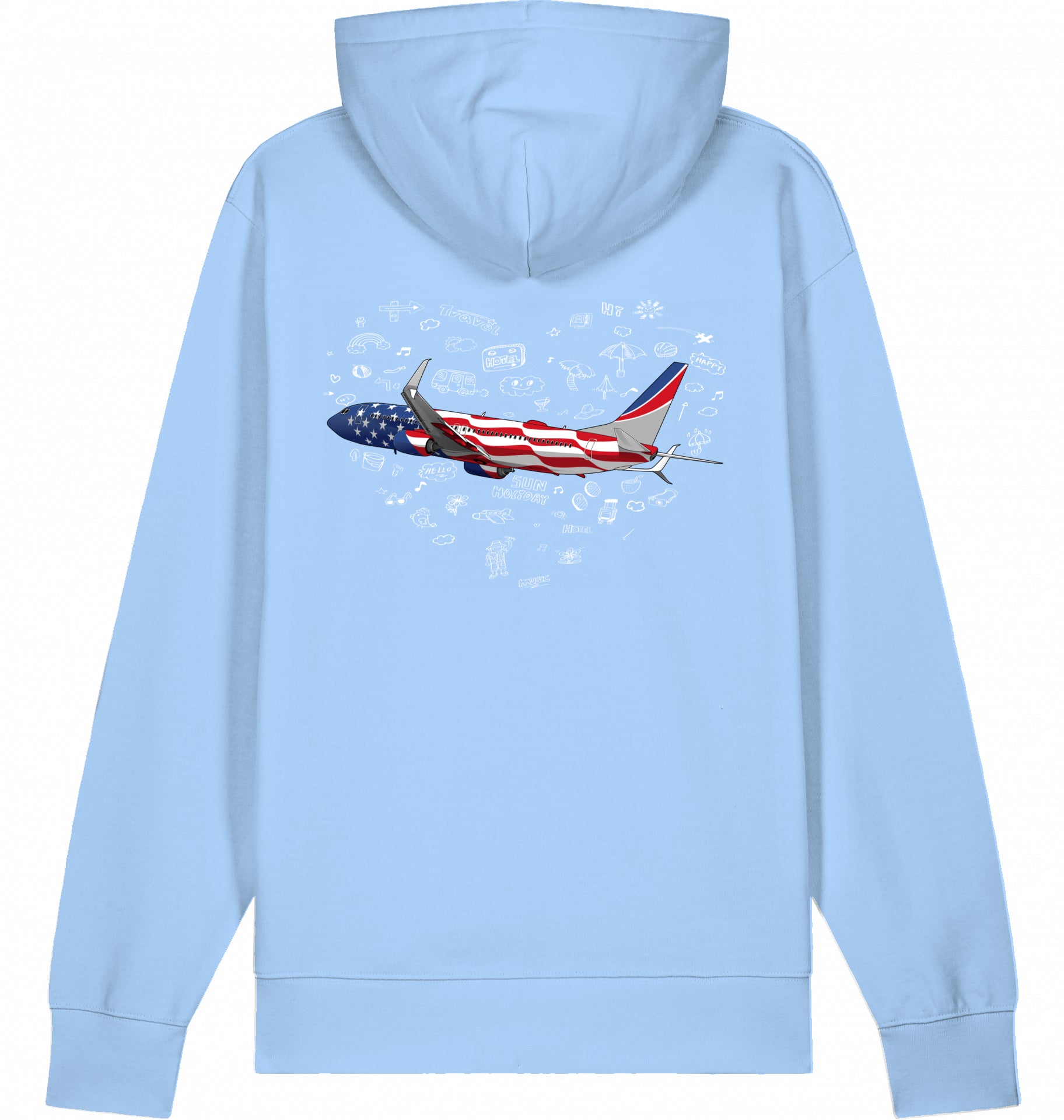 Flugzeug Hoodie Boeing 737 Stars & Stripes