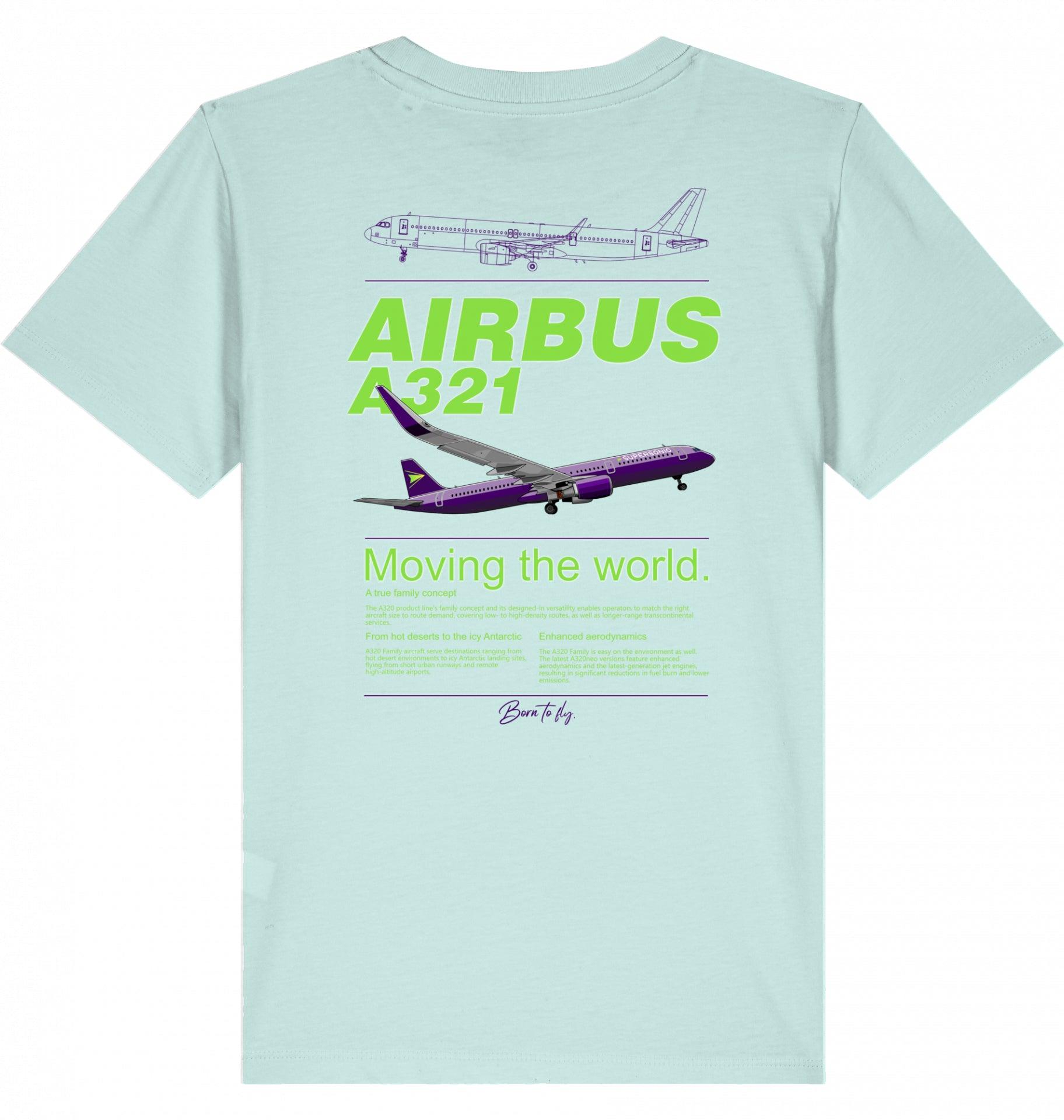 Piloten T-Shirt Kinder, Airbus A321 Tshirt Kinder, Kinder Tshirt Airbus, Airbus A321 Kinder Fashion, Streetwear Airbus Tshirt