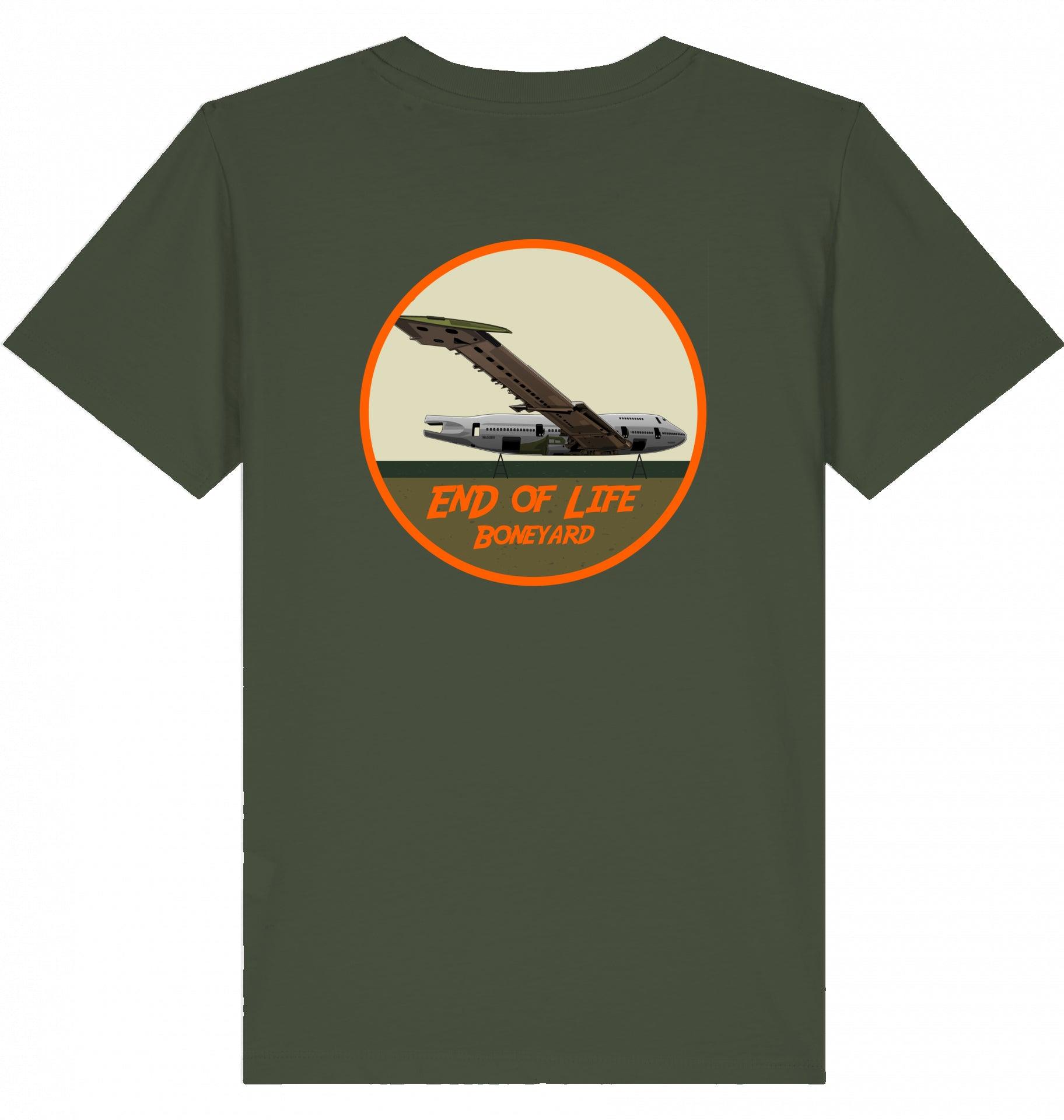 Aviation Kids Aviation T-Shirt "Boeing 747 End of Life Boneyard" 2.0 Khaki für Piloten, Crews, Kinder & Planespotter made by SUPERSONIC aero 4U