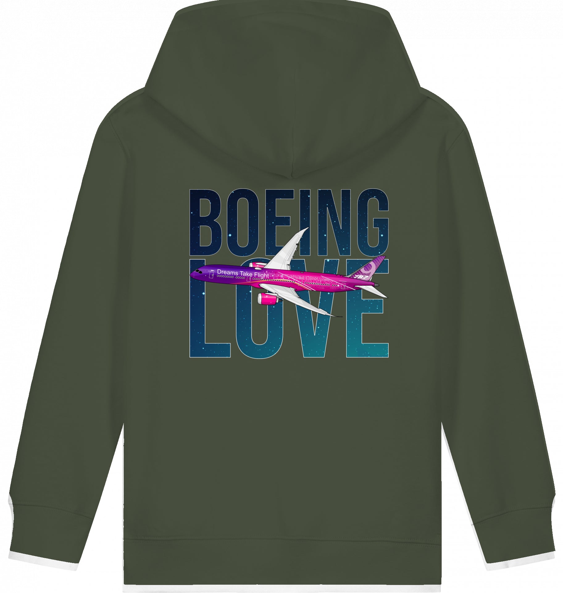 Kids Hoodie Boeing Love 787 Dreamliner