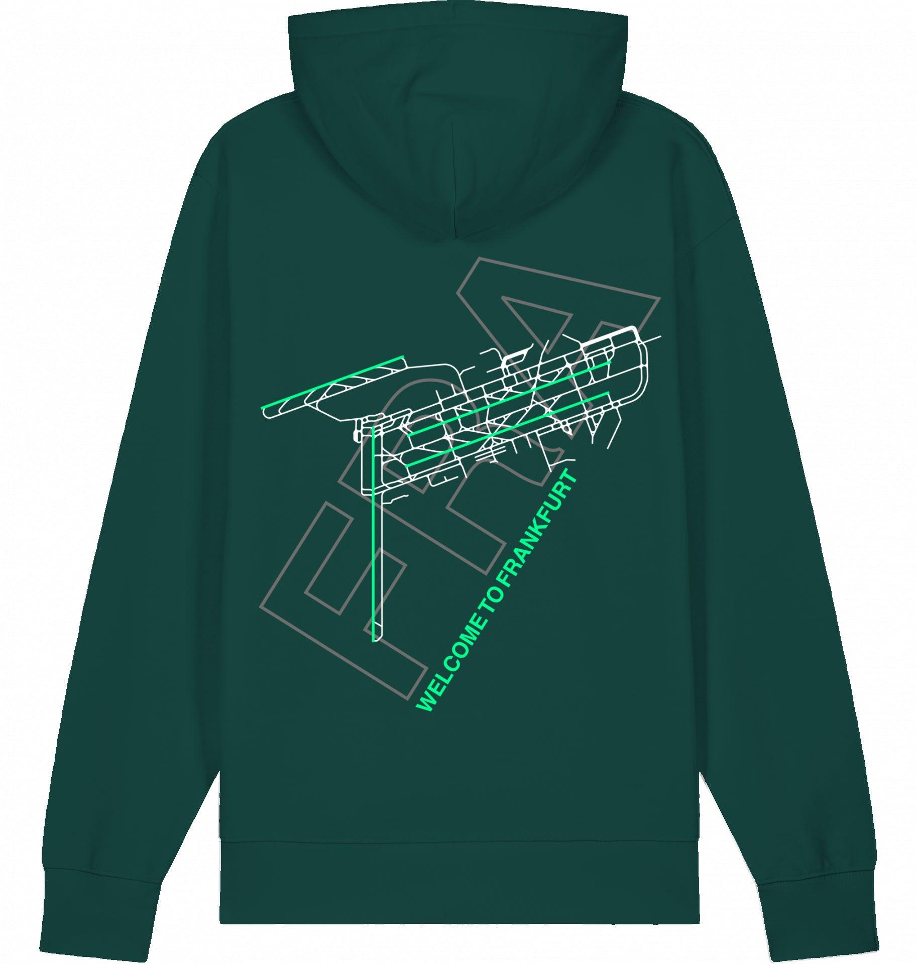 Aviation Frankfurt FRA Airport Hoodie 2.0 Glazed Green für Piloten, Crews, Kinder & Planespotter made by SUPERSONIC aero 4U