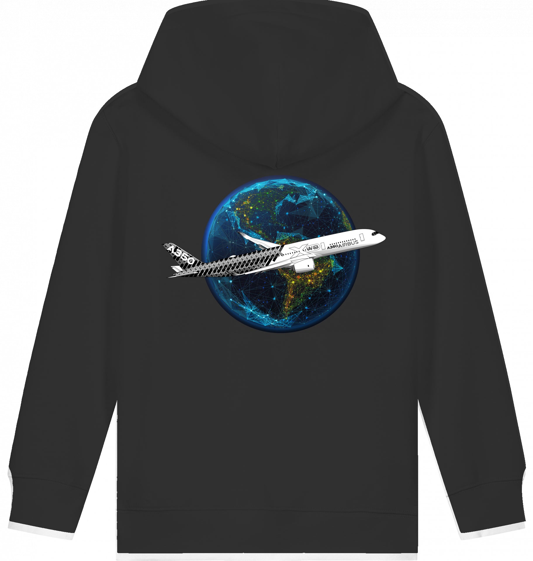 Aviation Kids Flugzeug Hoodie Airbus A350 XWB für Piloten, Crews, Kinder & Planespotter made by SUPERSONIC aero 4U