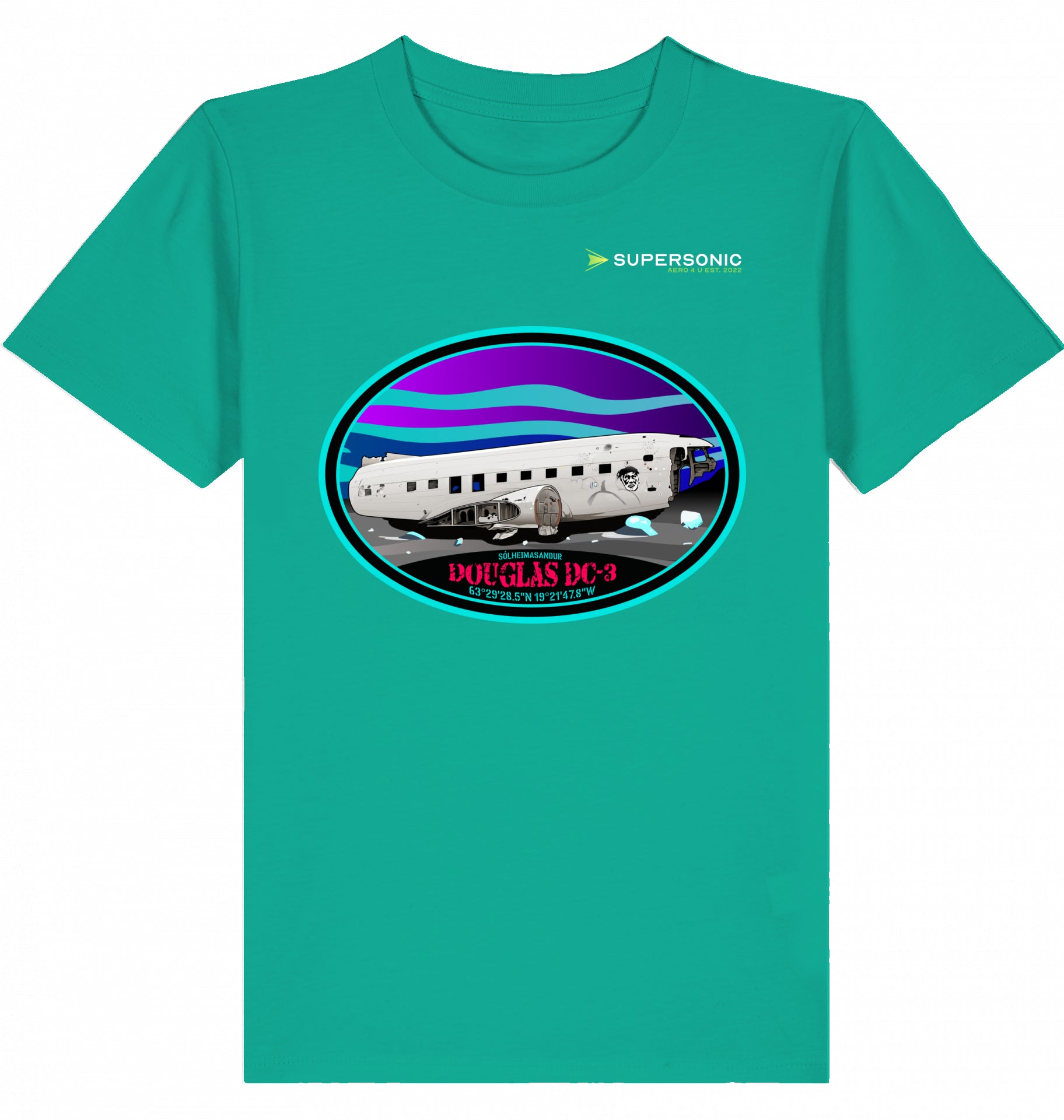 DC-3 Tshirt Kids, DC-3 Flugzeug Tshirt Kinder, Aircraft DC-3 Tshirt