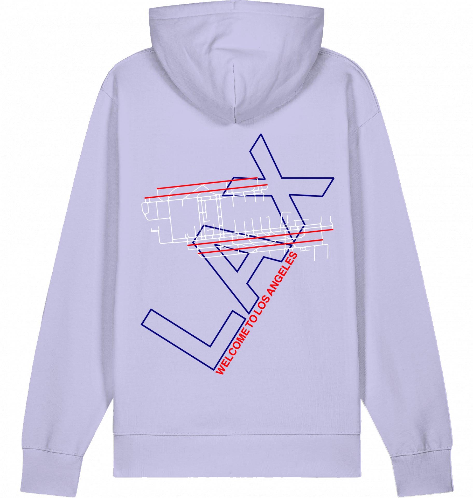 Aviation Los Angeles LAX Airport Hoodie 2.0 Lavender für Piloten, Crews, Kinder & Planespotter made by SUPERSONIC aero 4U