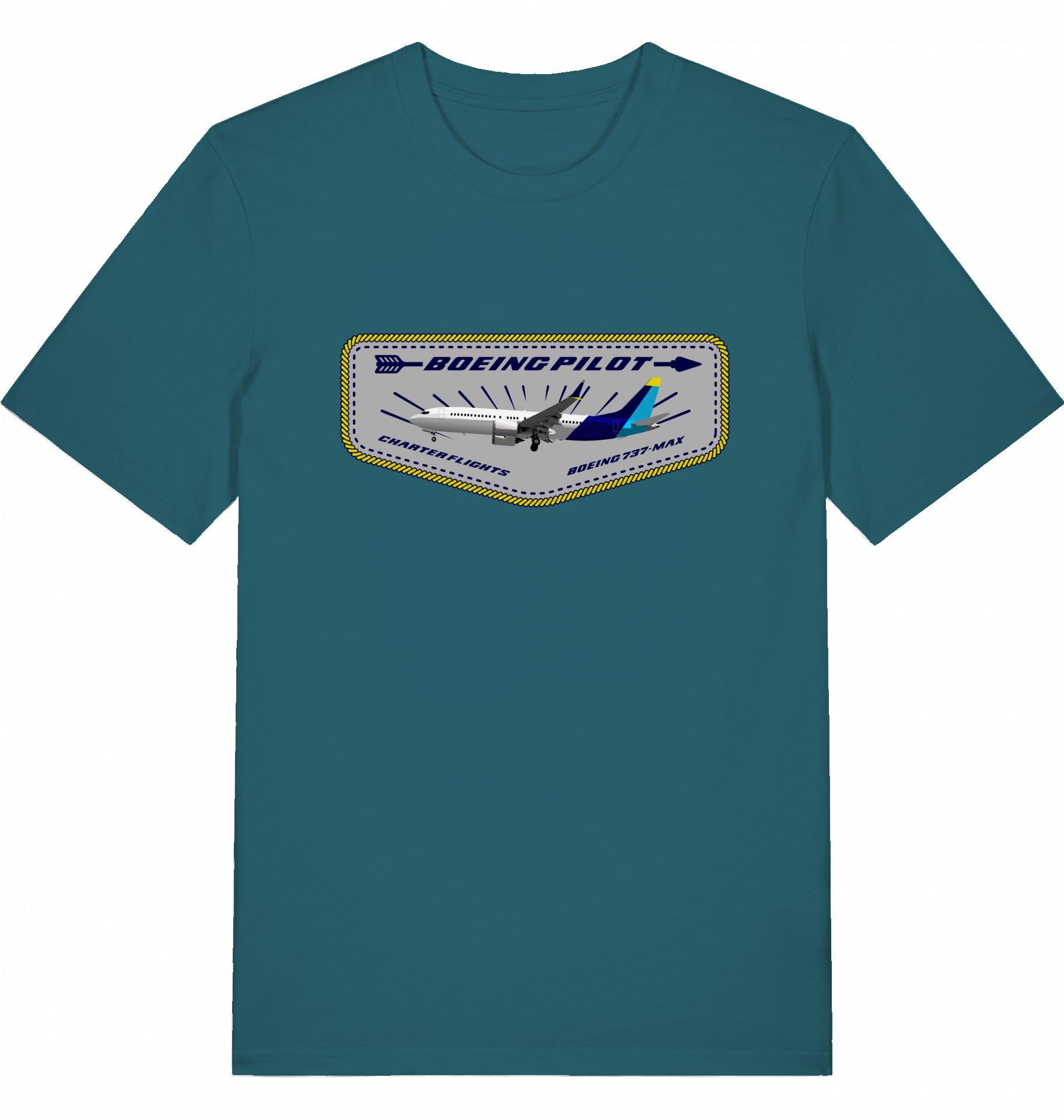 Aviation Flugzeug T-Shirt Boeing 737 Max Pilot Stargazer für Piloten, Crews, Kinder & Planespotter made by SUPERSONIC aero 4U