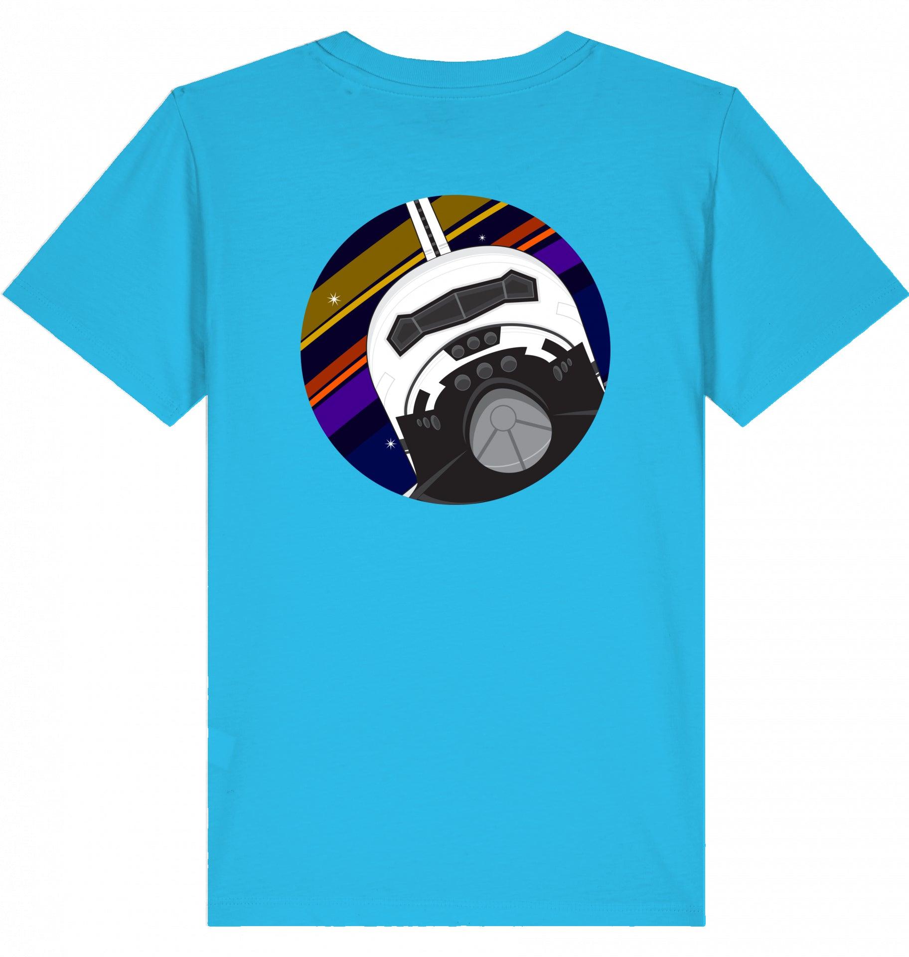 Aviation Kids Aviation T-Shirt "NASA Spaceshuttle Front" 2.0 Aqua Blue für Piloten, Crews, Kinder & Planespotter made by SUPERSONIC aero 4U