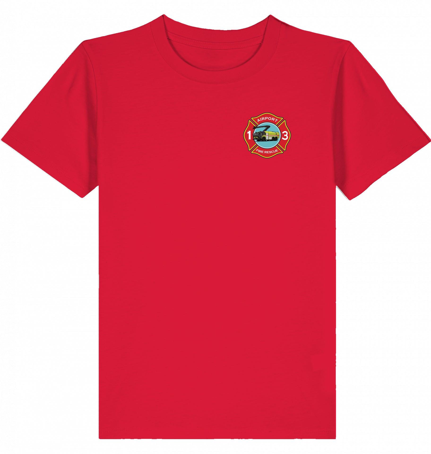 Kinder Tshirt ARFF, Kinder Tshirt Feuerwehr, Flughafen Feuerwehr Kinder Tshirt, Rosenbauer Panther Tshirt Kinder, Flugzeug Tshirt für Kinder