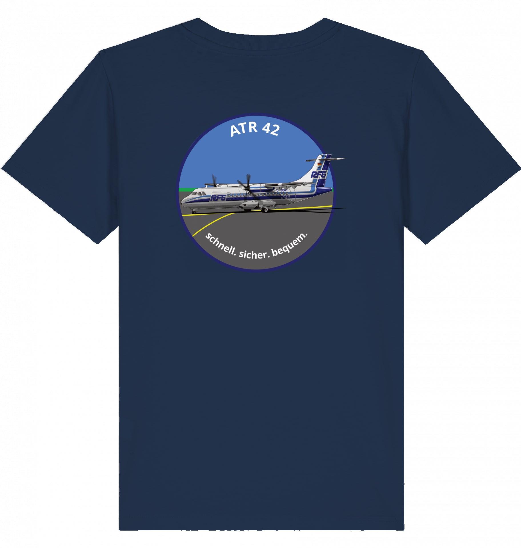Aviation Kids Aviation T-Shirt "ATR42 Flugzeug RFG EDLW" 2.0 French Navy für Piloten, Crews, Kinder & Planespotter made by SUPERSONIC aero 4U