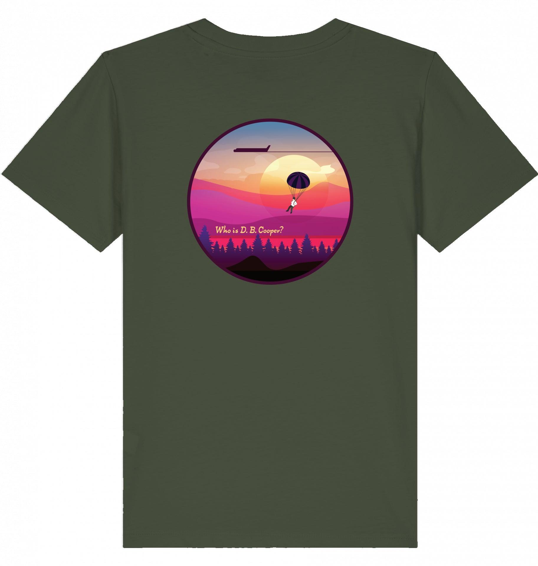 Aviation Kids Aviation T-Shirt "Who is D.B. Cooper?" 2.0 Khaki für Piloten, Crews, Kinder & Planespotter made by SUPERSONIC aero 4U