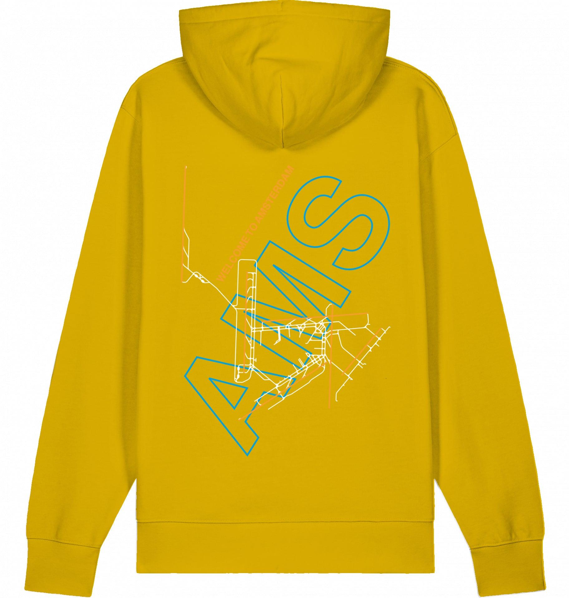 Aviation Amsterdam AMS Airport Hoodie 2.0 Ochre für Piloten, Crews, Kinder & Planespotter made by SUPERSONIC aero 4U