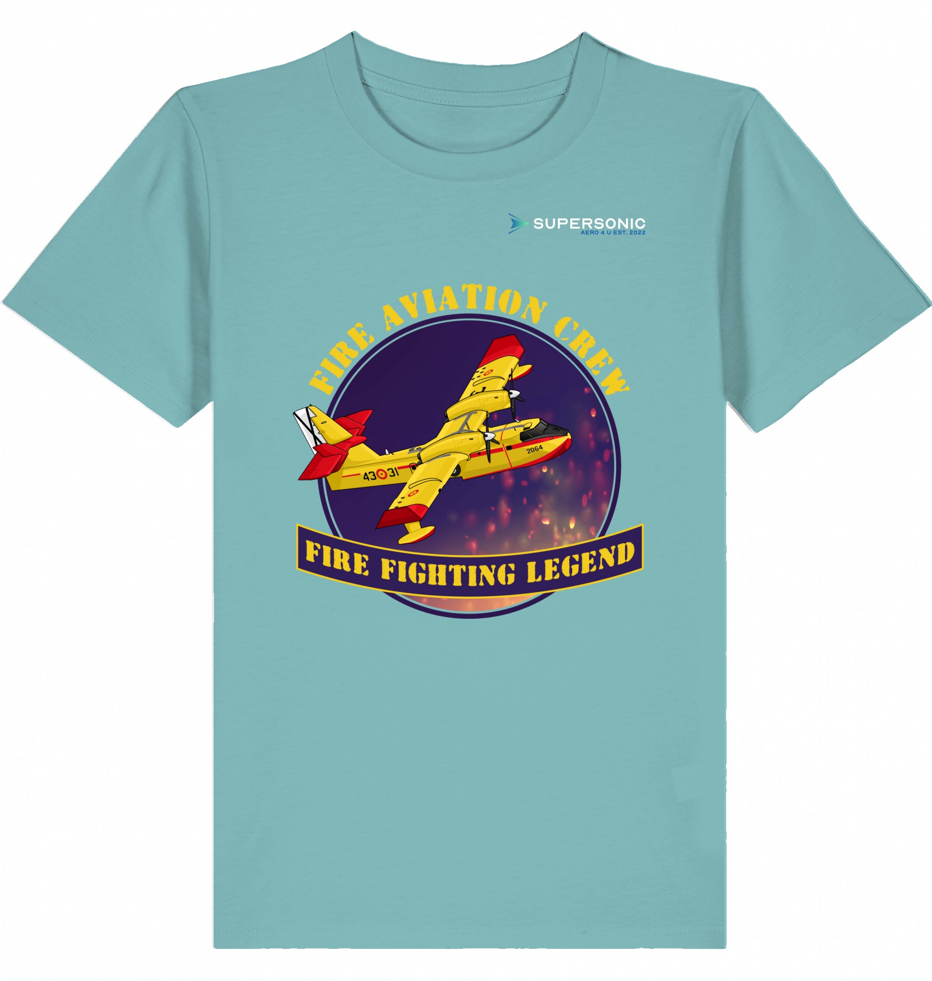 Bombardier CL-415 Tshirt, Canadair CL-415 Kinder Tshirt, Flugzeug Tshirt Kinder