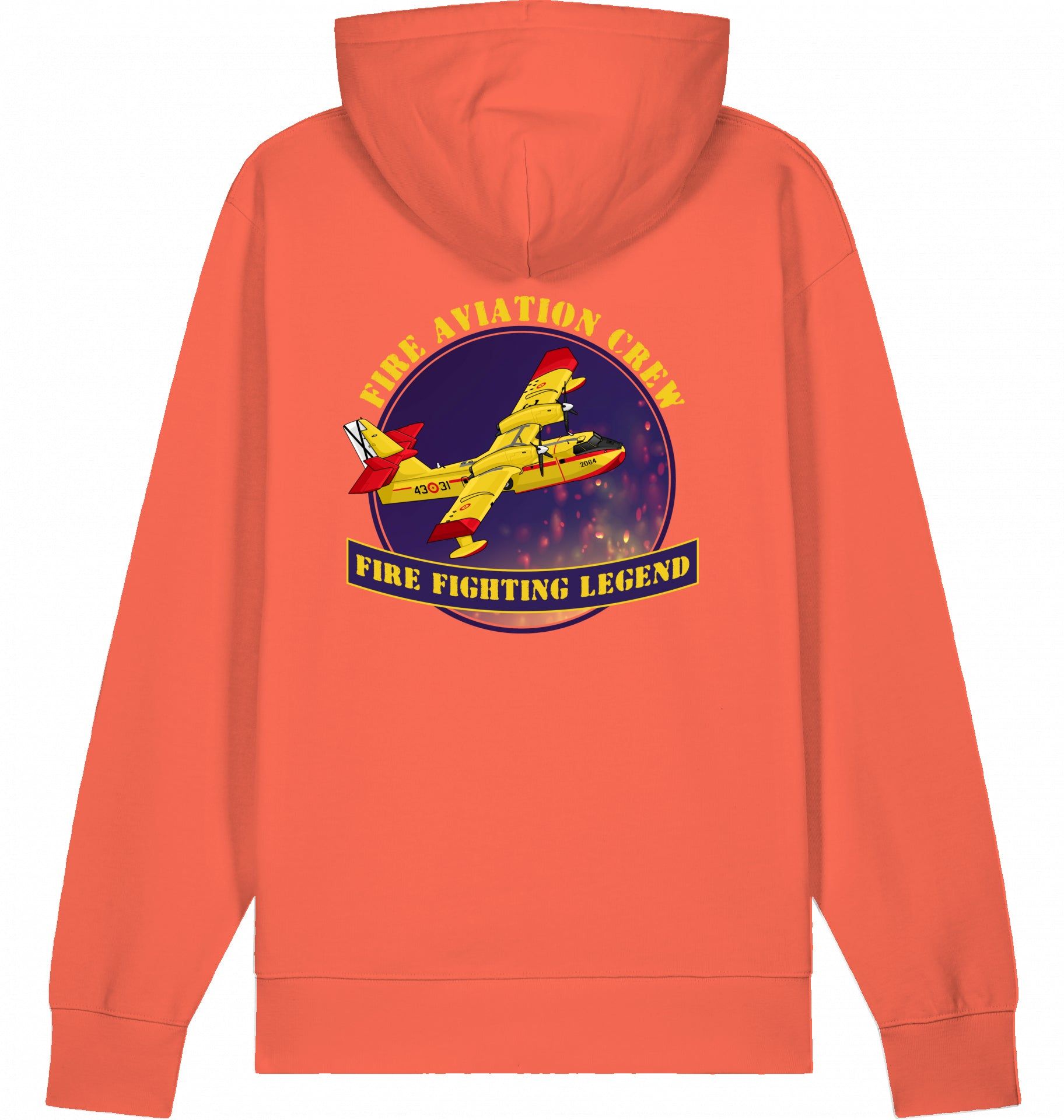 Aviation Flugzeug Hoodie CL-412 Fire Fighting Legend Fiesta für Piloten, Crews, Kinder & Planespotter made by SUPERSONIC aero 4U