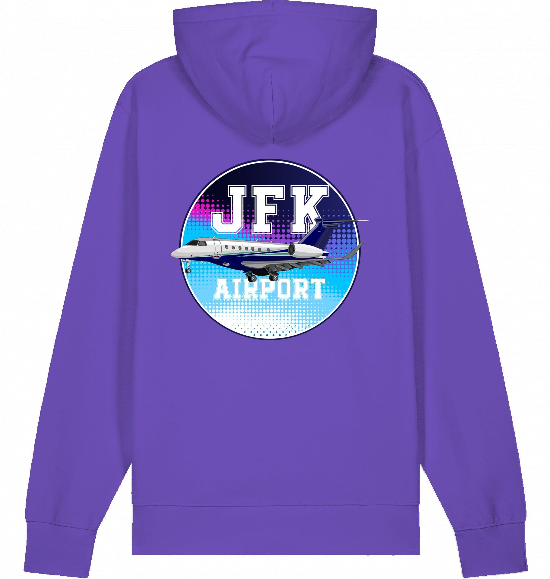 Aviation Flugzeug Hoodie Embraer Praetor 600 JFK Purple Love für Piloten, Crews, Kinder & Planespotter made by SUPERSONIC aero 4U