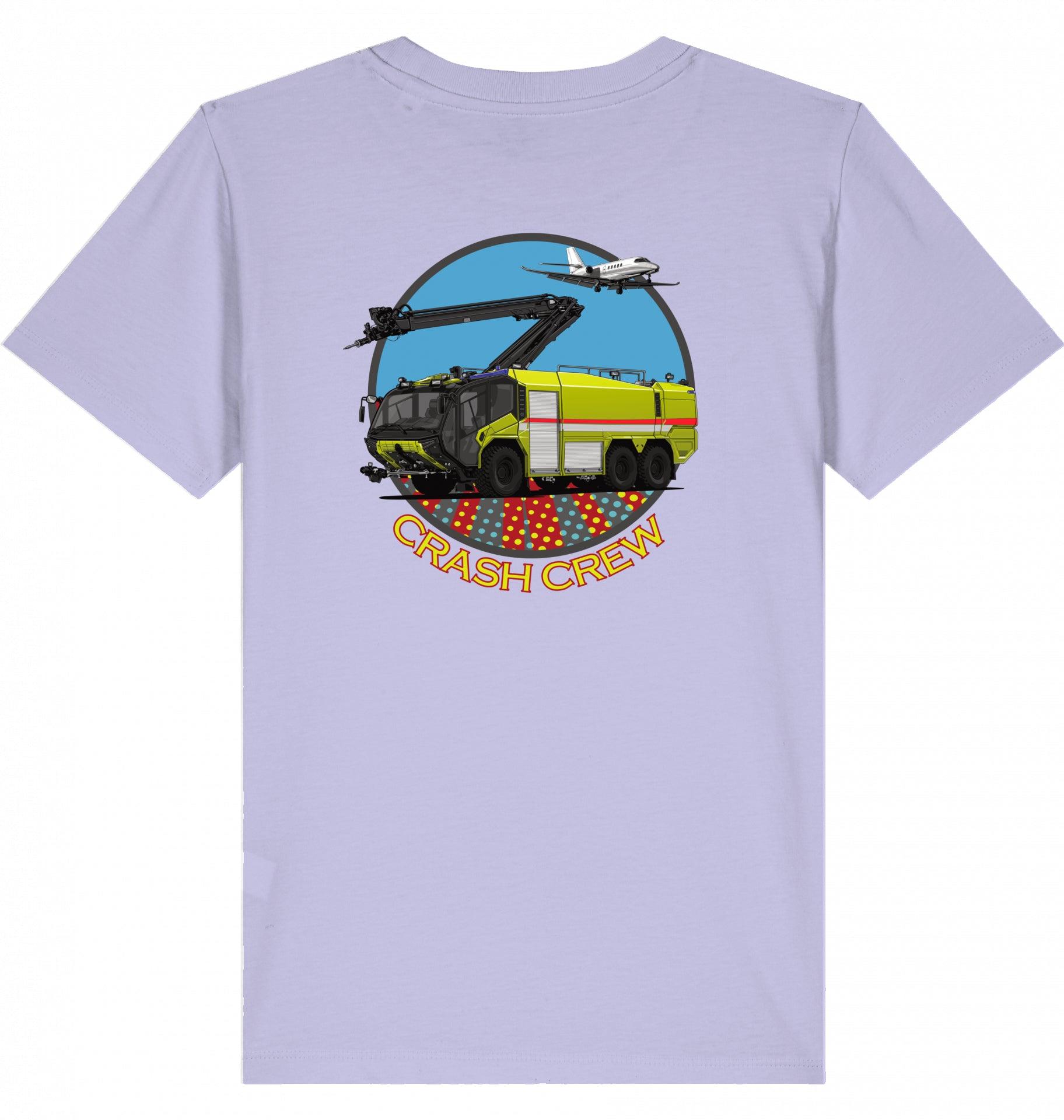 Aviation Kids Aviation T-Shirt "Airport Rescue Fire Fighting ARFF" 2.0 Lavender für Piloten, Crews, Kinder & Planespotter made by SUPERSONIC aero 4U