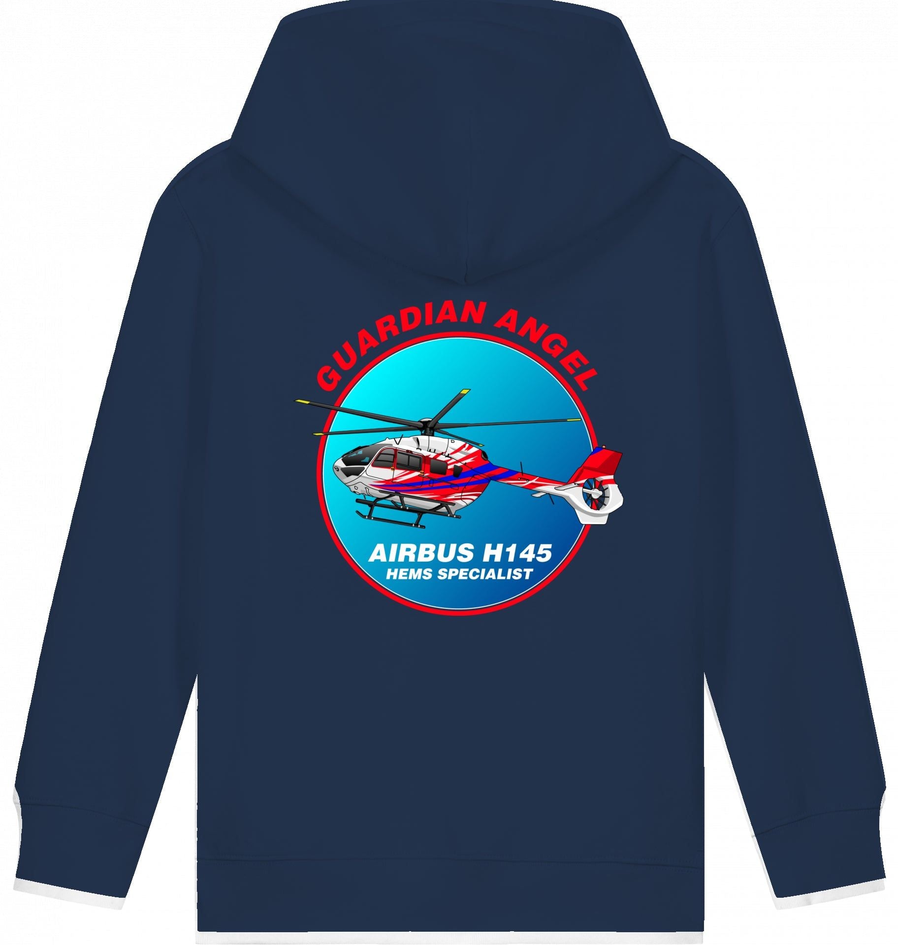 Aviation Kids Helicopter Hoodie Airbus H145 Guardian Angel für Piloten, Crews, Kinder & Planespotter made by SUPERSONIC aero 4U