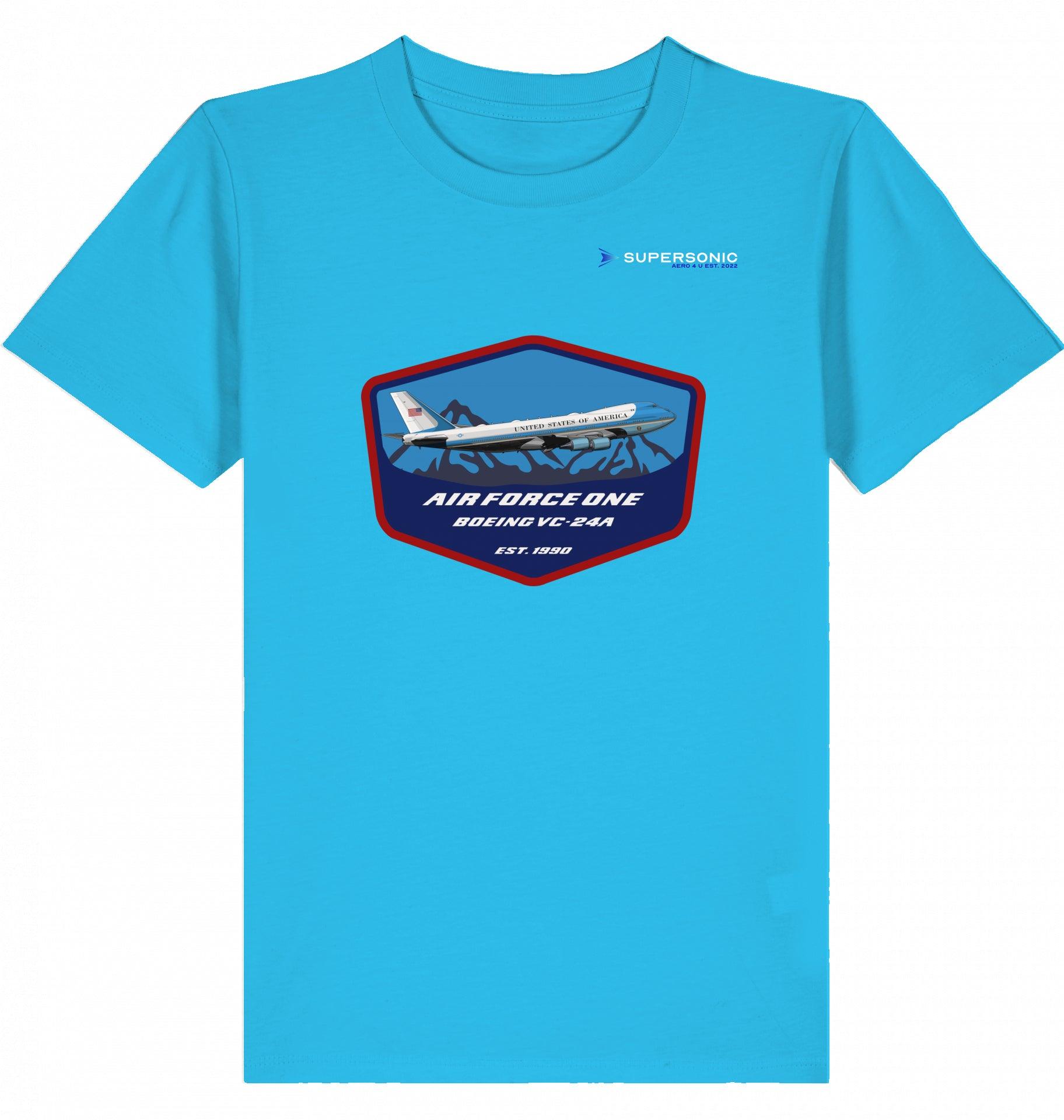 Kinder Tshirt Air Force One Boeing VC-24A Jumbo Jet, Boeing Kinder Tshirt, Jumbojet Tshirt Kids