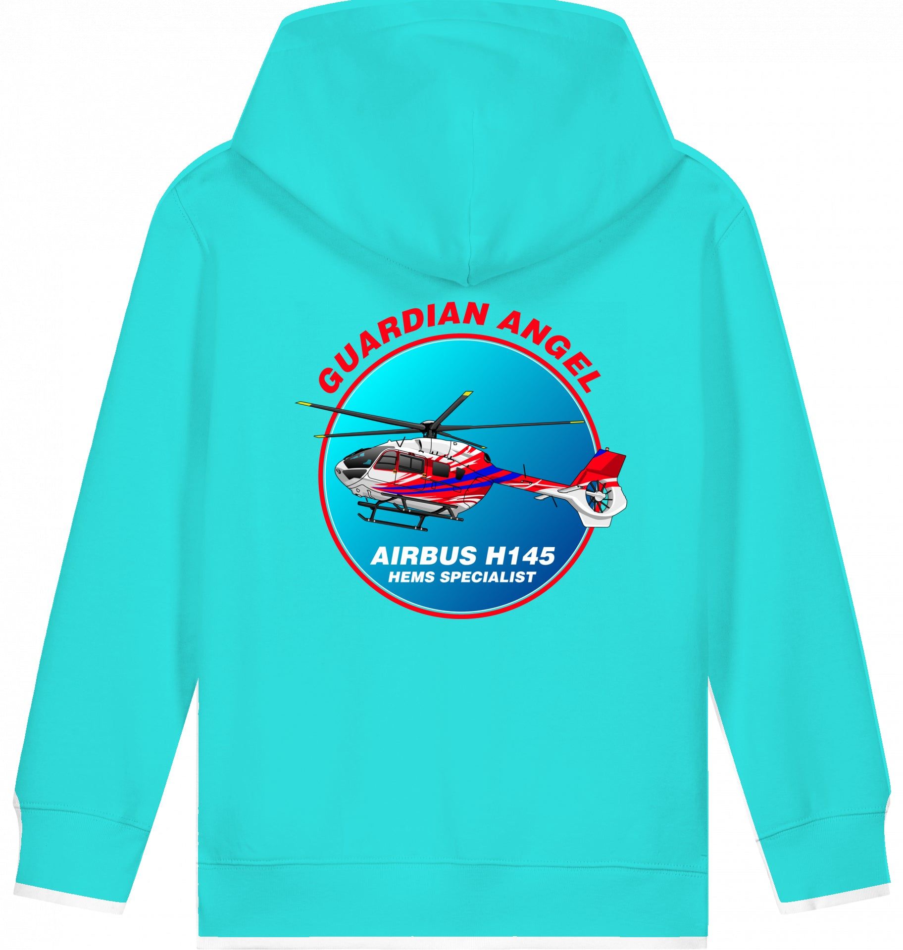 Aviation Kids Helicopter Hoodie Airbus H145 Guardian Angel für Piloten, Crews, Kinder & Planespotter made by SUPERSONIC aero 4U