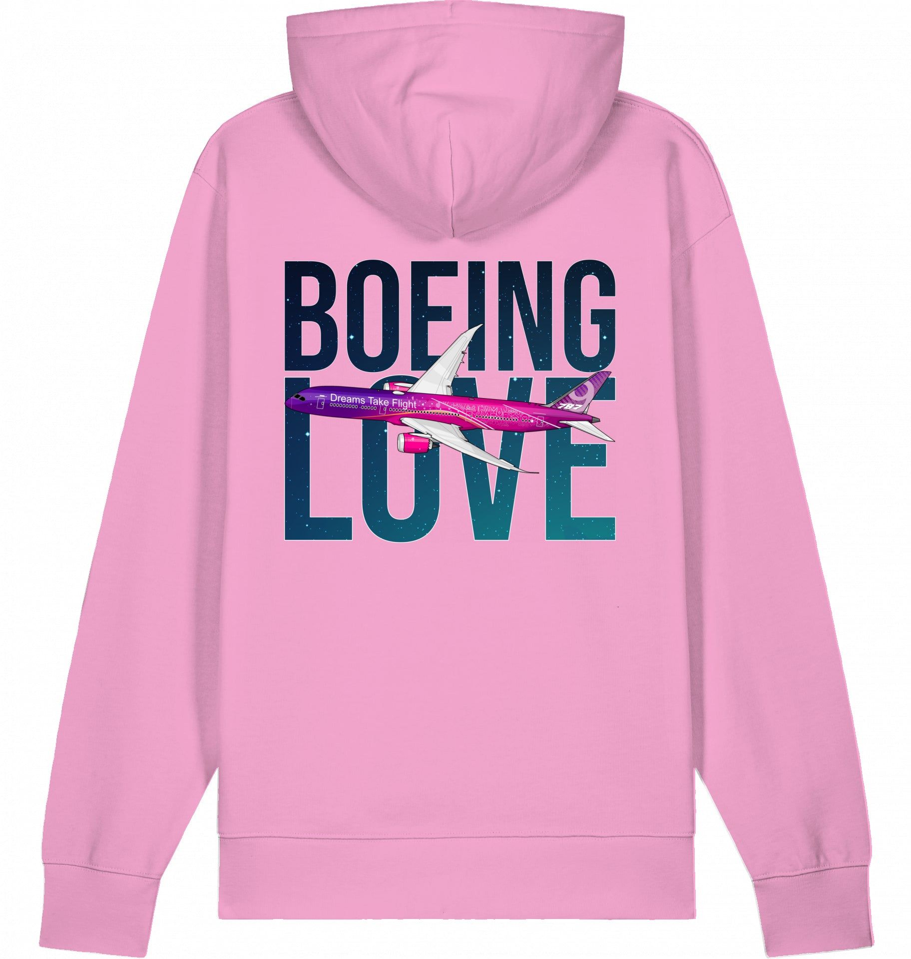 Aviation Flugzeug Hoodie Boeing Love 787 Dreamliner Bubble Pink für Piloten, Crews, Kinder & Planespotter made by SUPERSONIC aero 4U