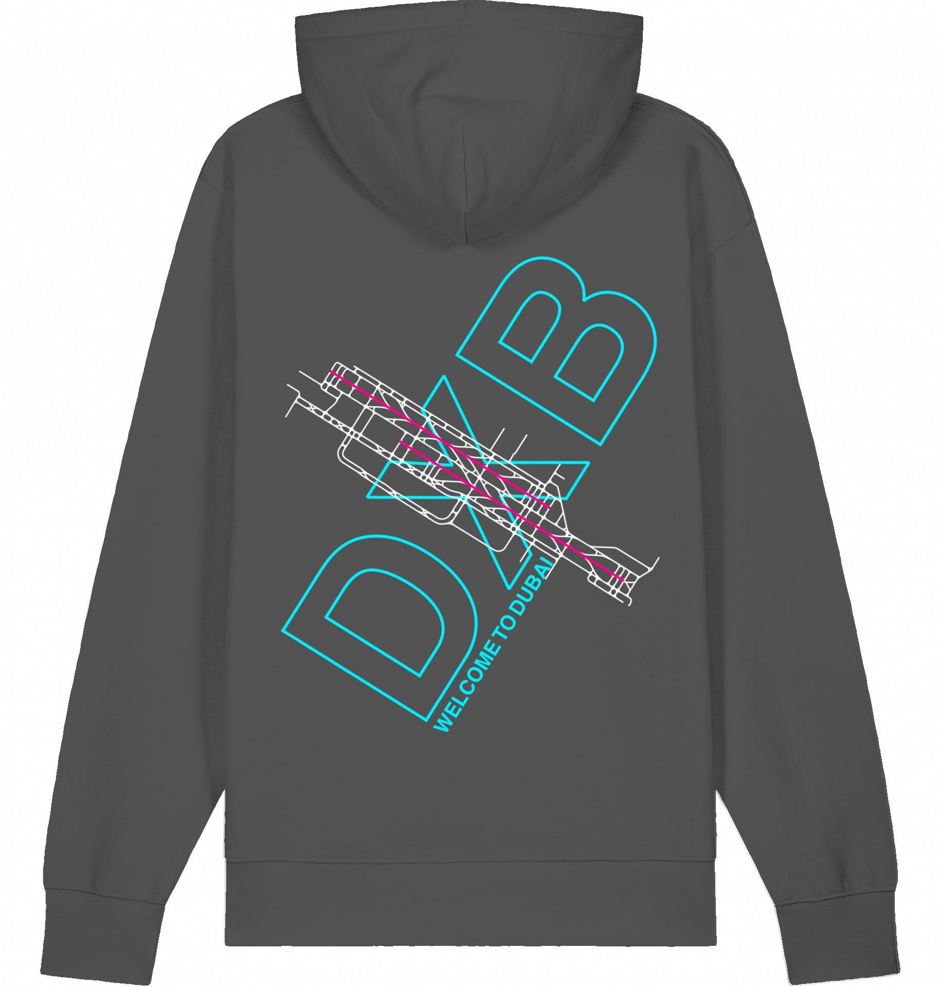 Aviation Dubai DXB Airport Hoodie 2.0 Anthracite für Piloten, Crews, Kinder & Planespotter made by SUPERSONIC aero 4U