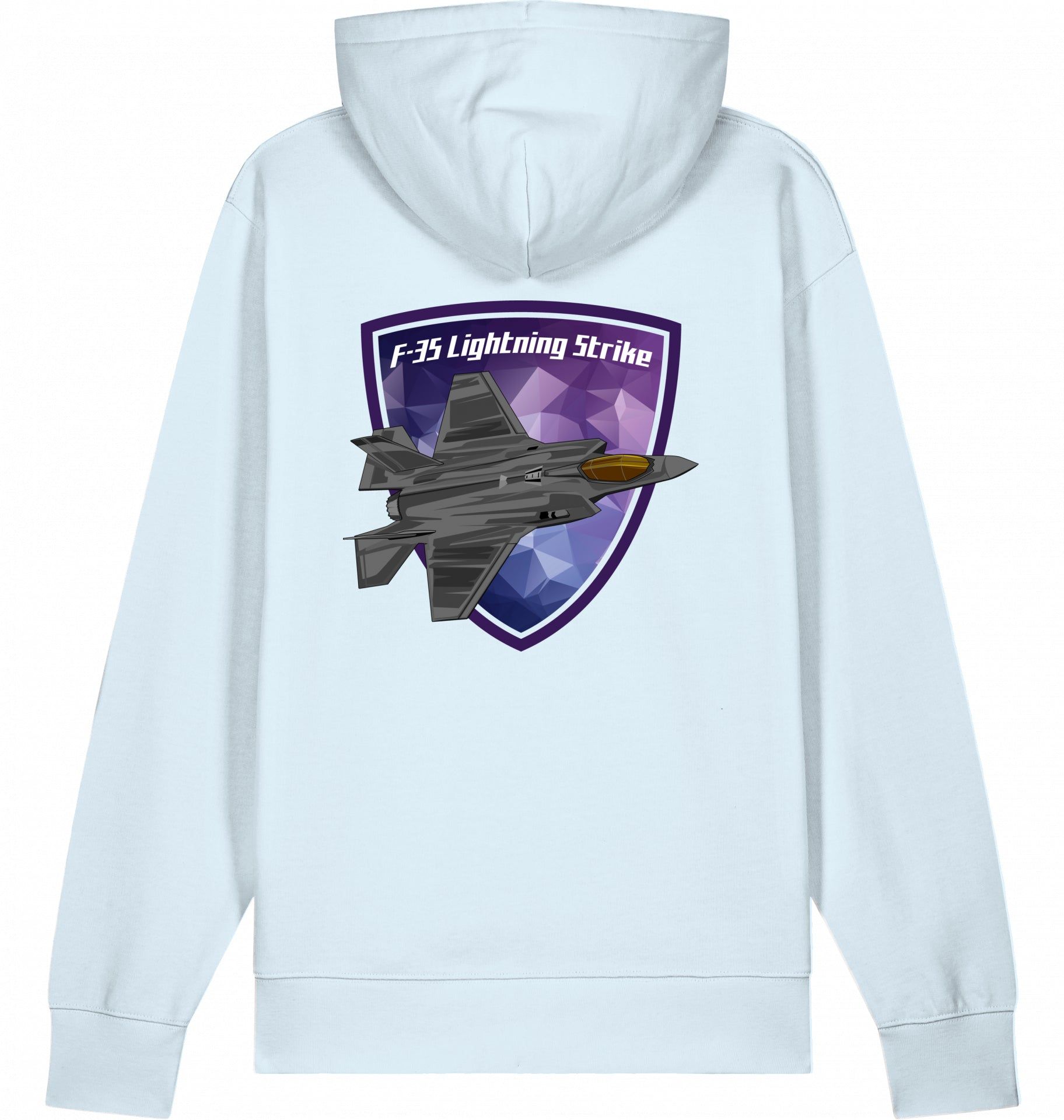 Aviation Flugzeug Hoodie Lockheed Martin F-35 Lightning Strike Blue Ice für Piloten, Crews, Kinder & Planespotter made by SUPERSONIC aero 4U