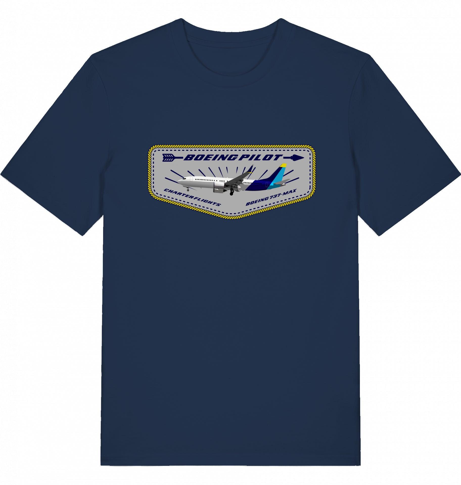 Aviation Flugzeug T-Shirt Boeing 737 Max Pilot French Navy für Piloten, Crews, Kinder & Planespotter made by SUPERSONIC aero 4U