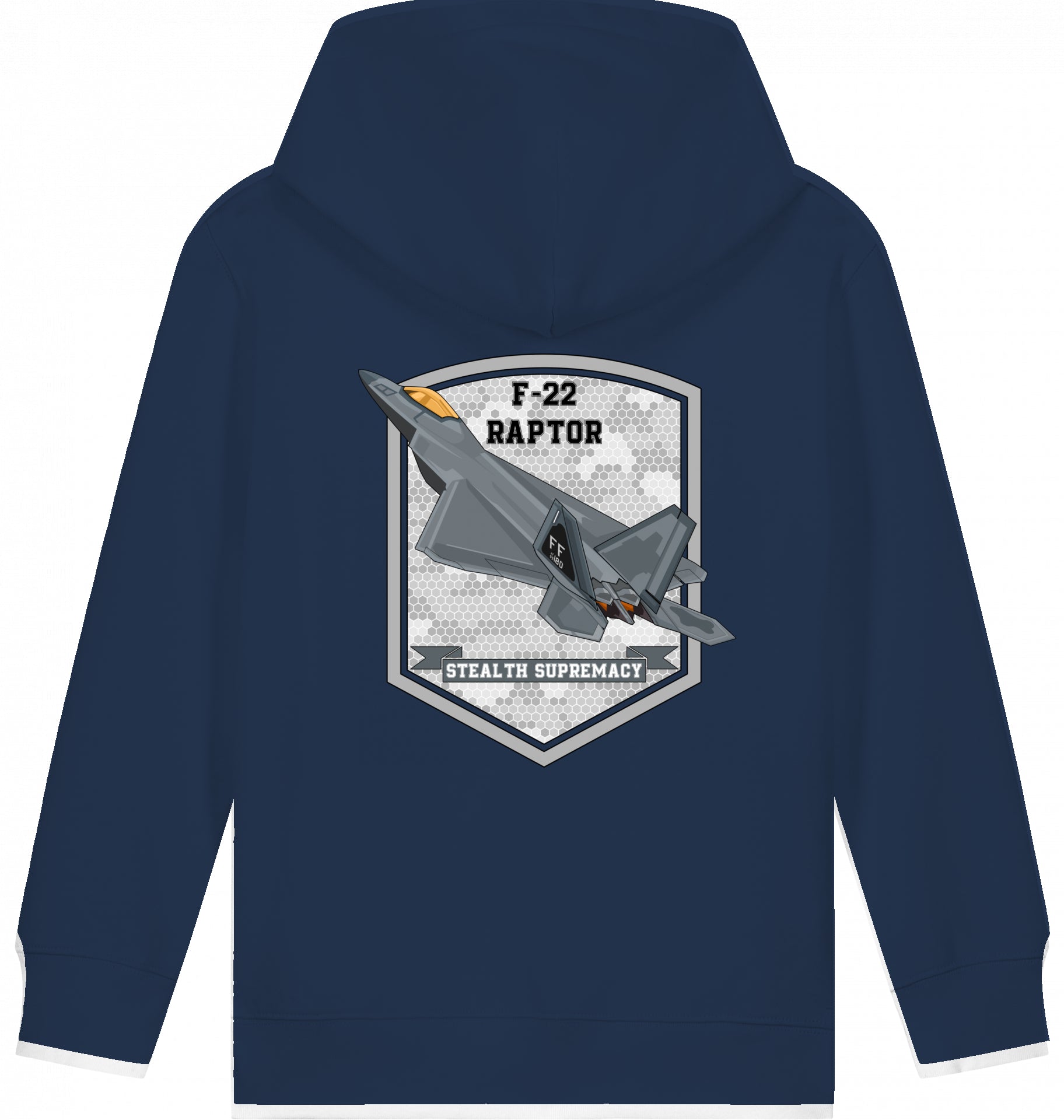 Aviation Kids Flugzeug Hoodie F-22 Raptor Stealth Supremacy für Piloten, Crews, Kinder & Planespotter made by SUPERSONIC aero 4U