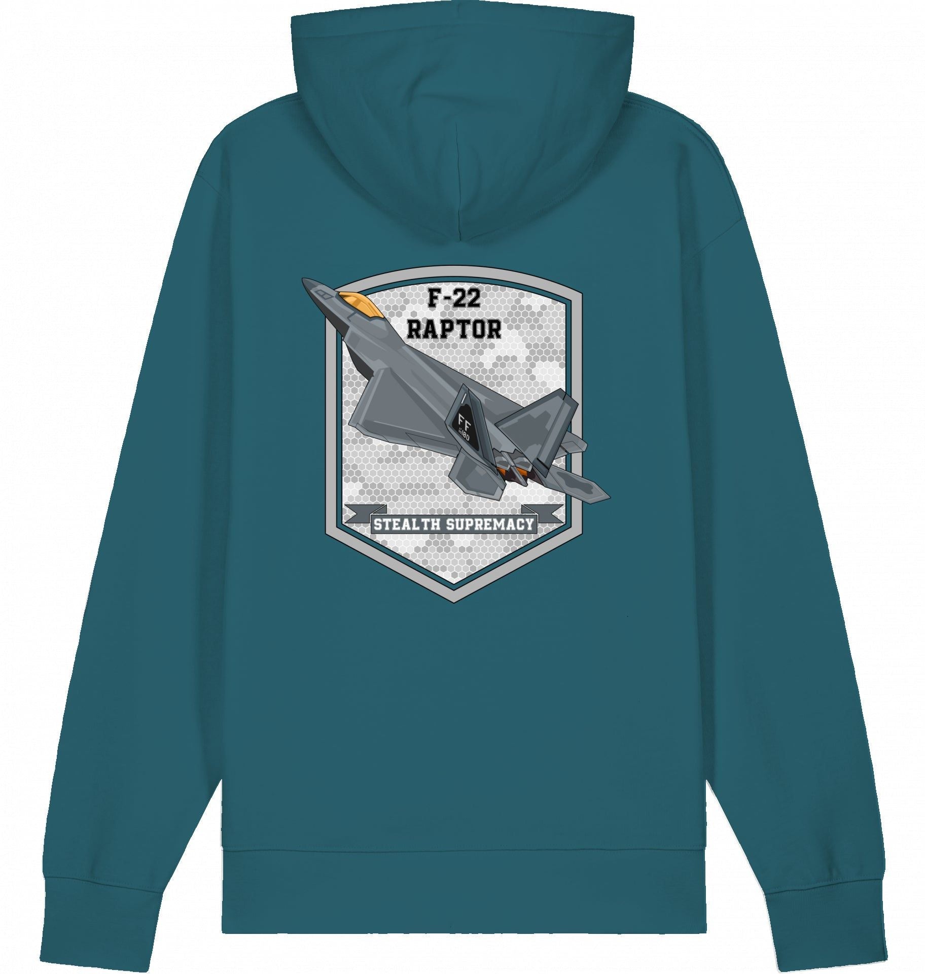 Aviation Flugzeug Hoodie F-22 Raptor Stealth Supremacy Stargazer für Piloten, Crews, Kinder & Planespotter made by SUPERSONIC aero 4U