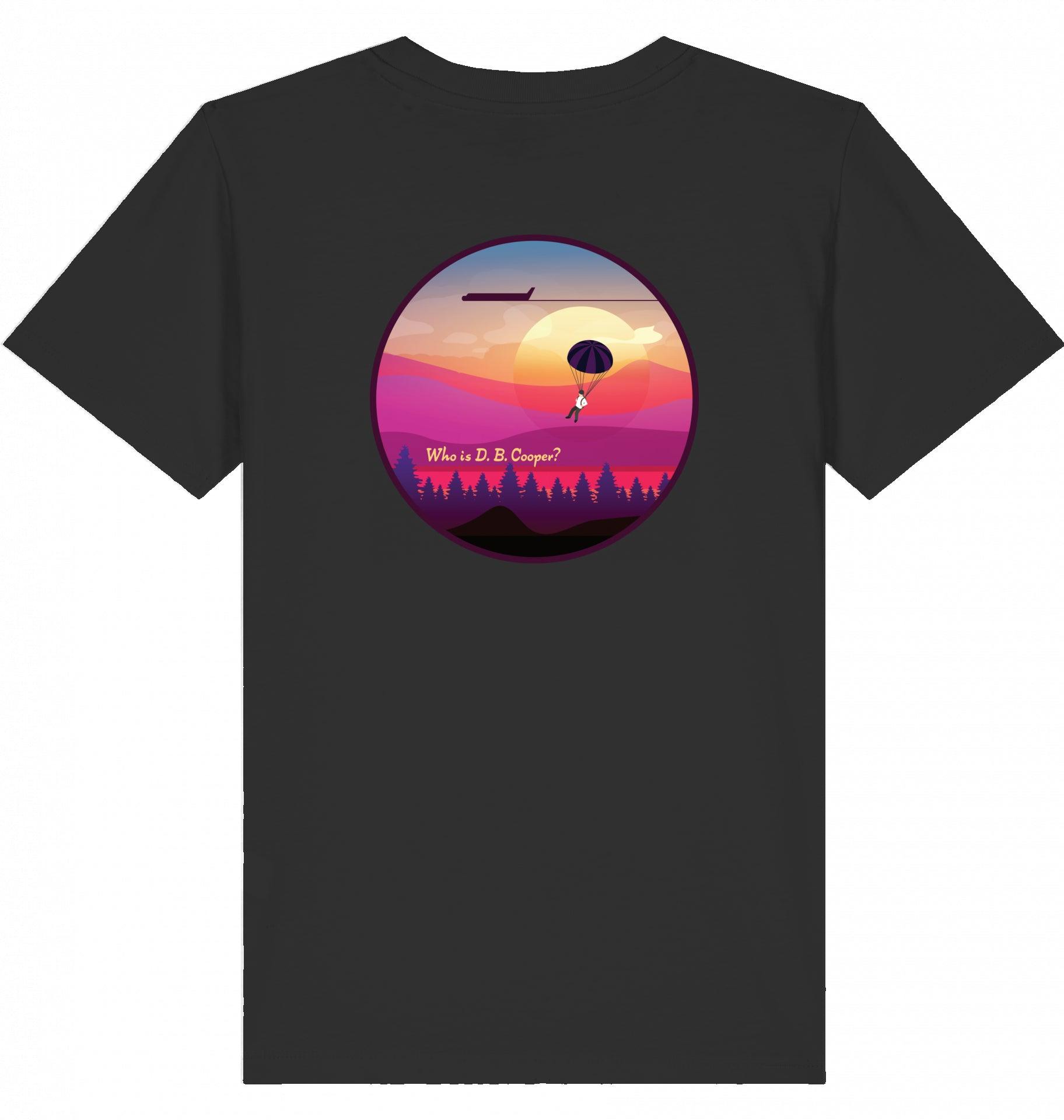Aviation Kids Aviation T-Shirt "Who is D.B. Cooper?" 2.0 Black für Piloten, Crews, Kinder & Planespotter made by SUPERSONIC aero 4U