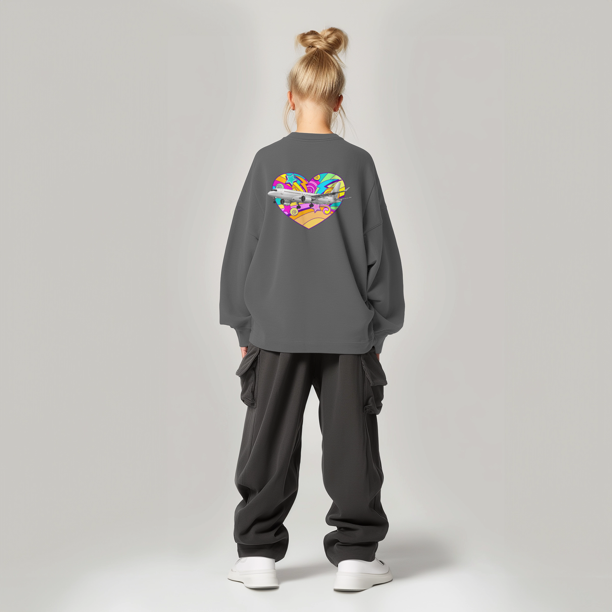 Aviation Sweatshirt Airbus A220 Heart Unisex für Piloten, Crews, Kinder & Planespotter made by SUPERSONIC aero 4U
