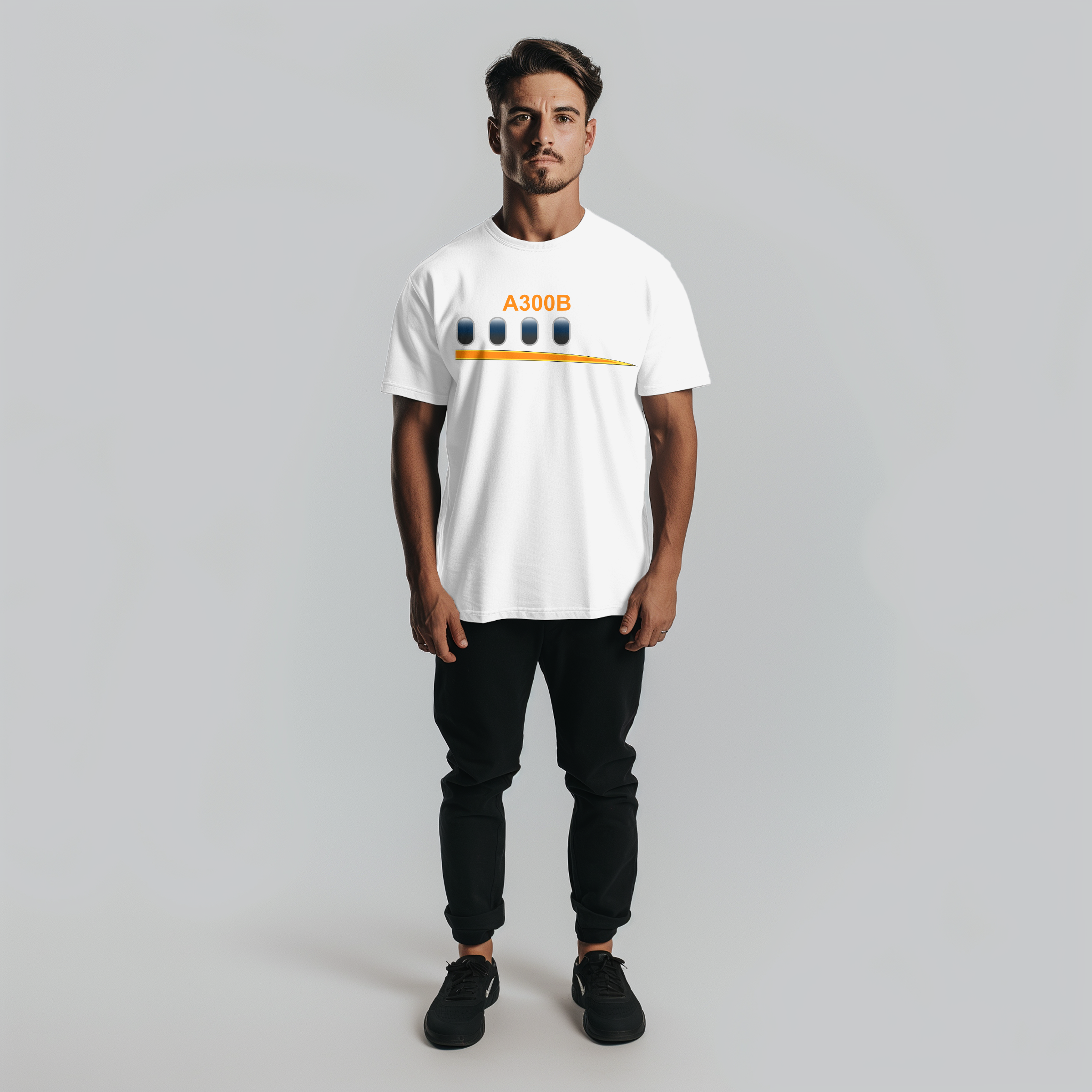 Aviation Flugzeug T-Shirt Airbus A300B Retro 50 Jahre Erstflug für Piloten, Crews, Kinder & Planespotter made by SUPERSONIC aero 4U
