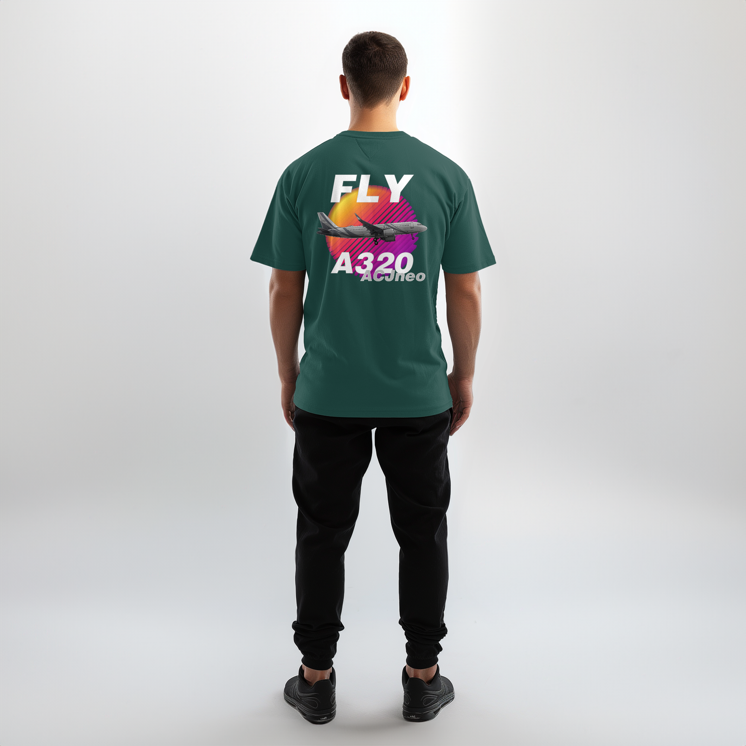 Aviation Flugzeug T-Shirt "Airbus A320 ACJneo" Pilot & Crew Shirt für Piloten, Crews, Kinder & Planespotter made by SUPERSONIC aero 4U