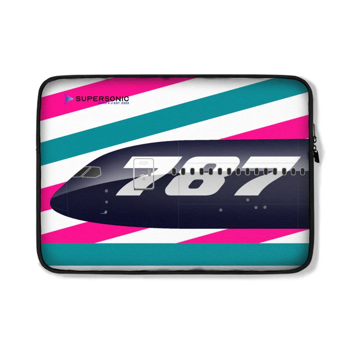 Aviation Aviation Laptop & EFB Tasche | Boeing 787 Dreamliner Design White One Size für Piloten, Crews, Kinder & Planespotter made by SUPERSONIC aero 4U