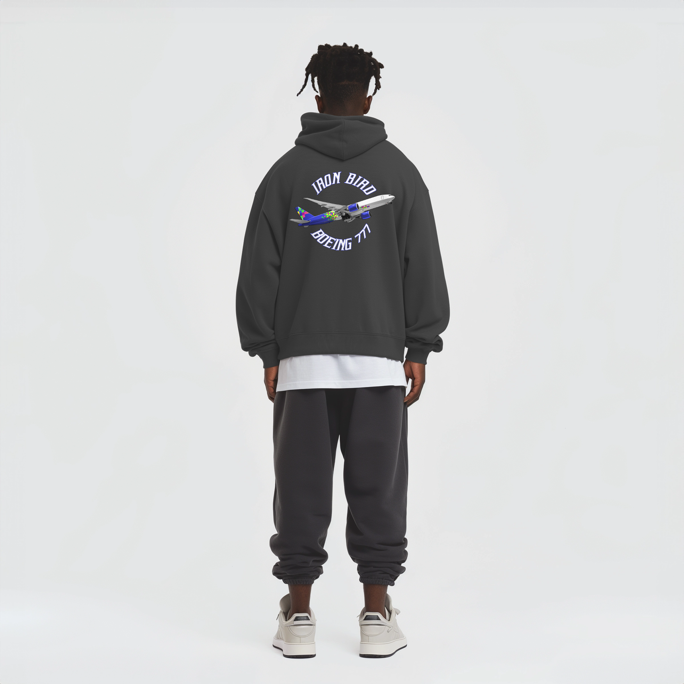 Aviation Flugzeug Hoodie Boeing 777 Iron Bird für Piloten, Crews, Kinder & Planespotter made by SUPERSONIC aero 4U