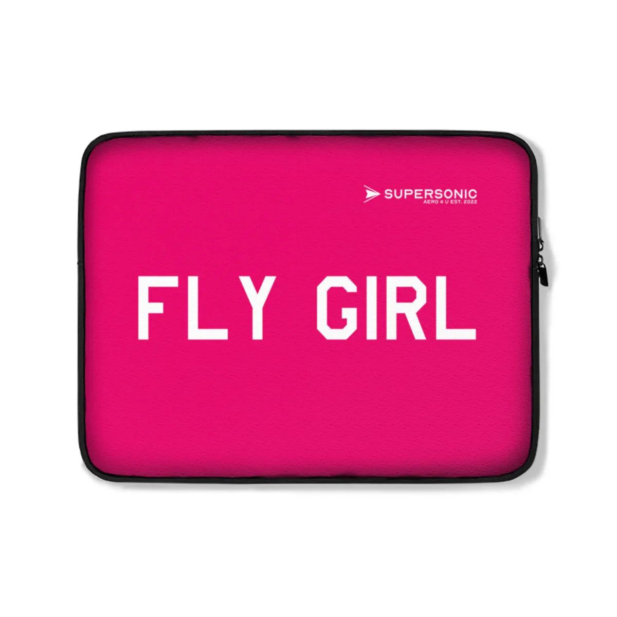 Aviation Fly Girl Cockpit Style | Aviation Tech Bag für moderne Airline Crews White One Size für Piloten, Crews, Kinder & Planespotter made by SUPERSONIC aero 4U