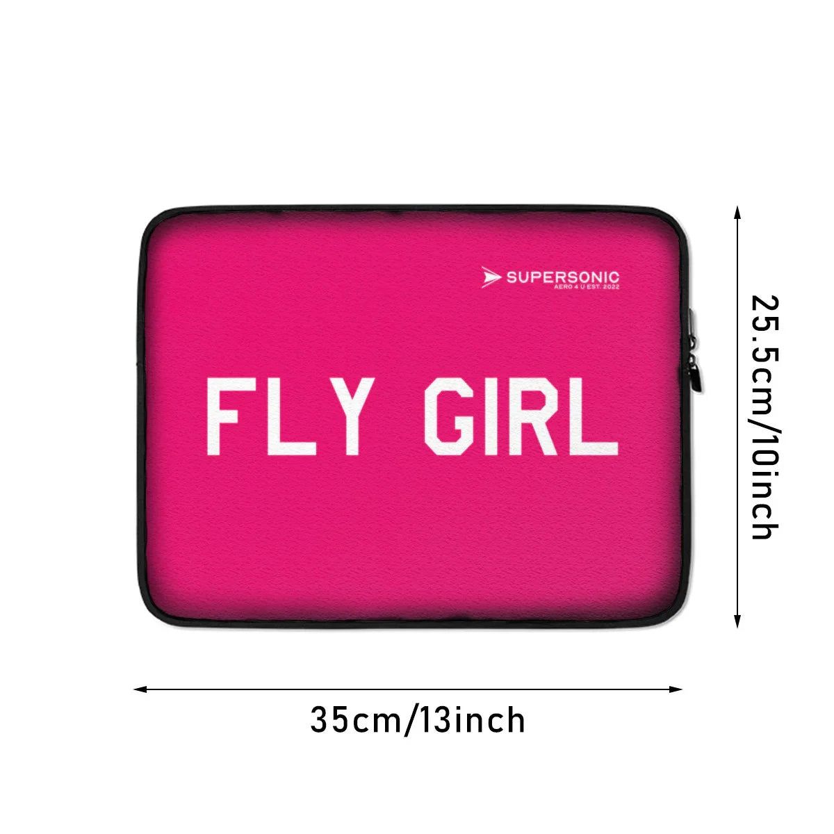 Aviation Fly Girl Cockpit Style | Aviation Tech Bag für moderne Airline Crews für Piloten, Crews, Kinder & Planespotter made by SUPERSONIC aero 4U