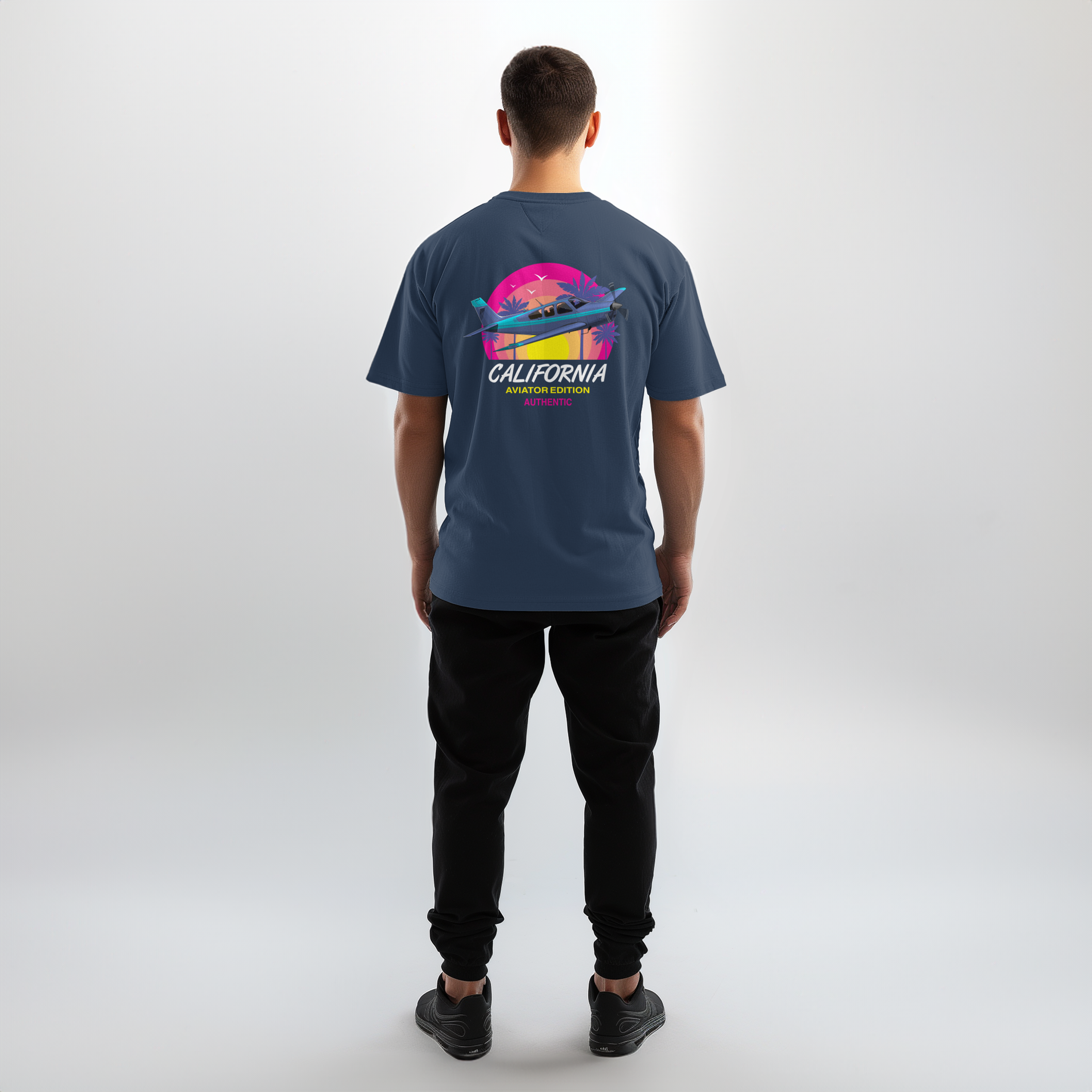 Aviation Flugzeug T-Shirt "Aviator California Summer" für Piloten, Crews, Kinder & Planespotter made by SUPERSONIC aero 4U