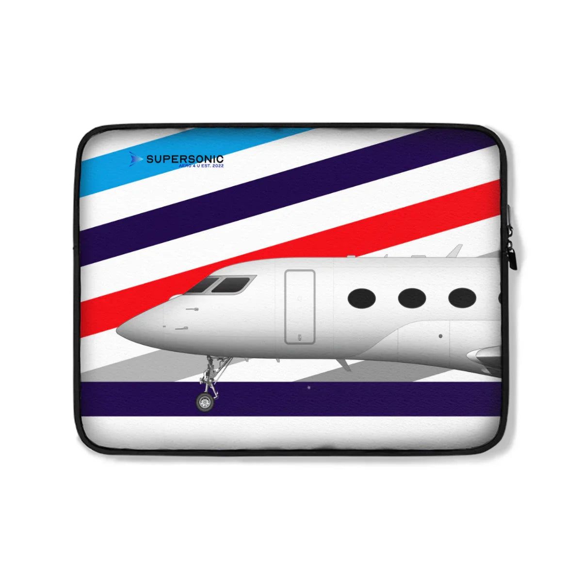 Aviation Premium EFB & Laptop Tasche | Equipment für Gulfstream Fans White One Size für Piloten, Crews, Kinder & Planespotter made by SUPERSONIC aero 4U