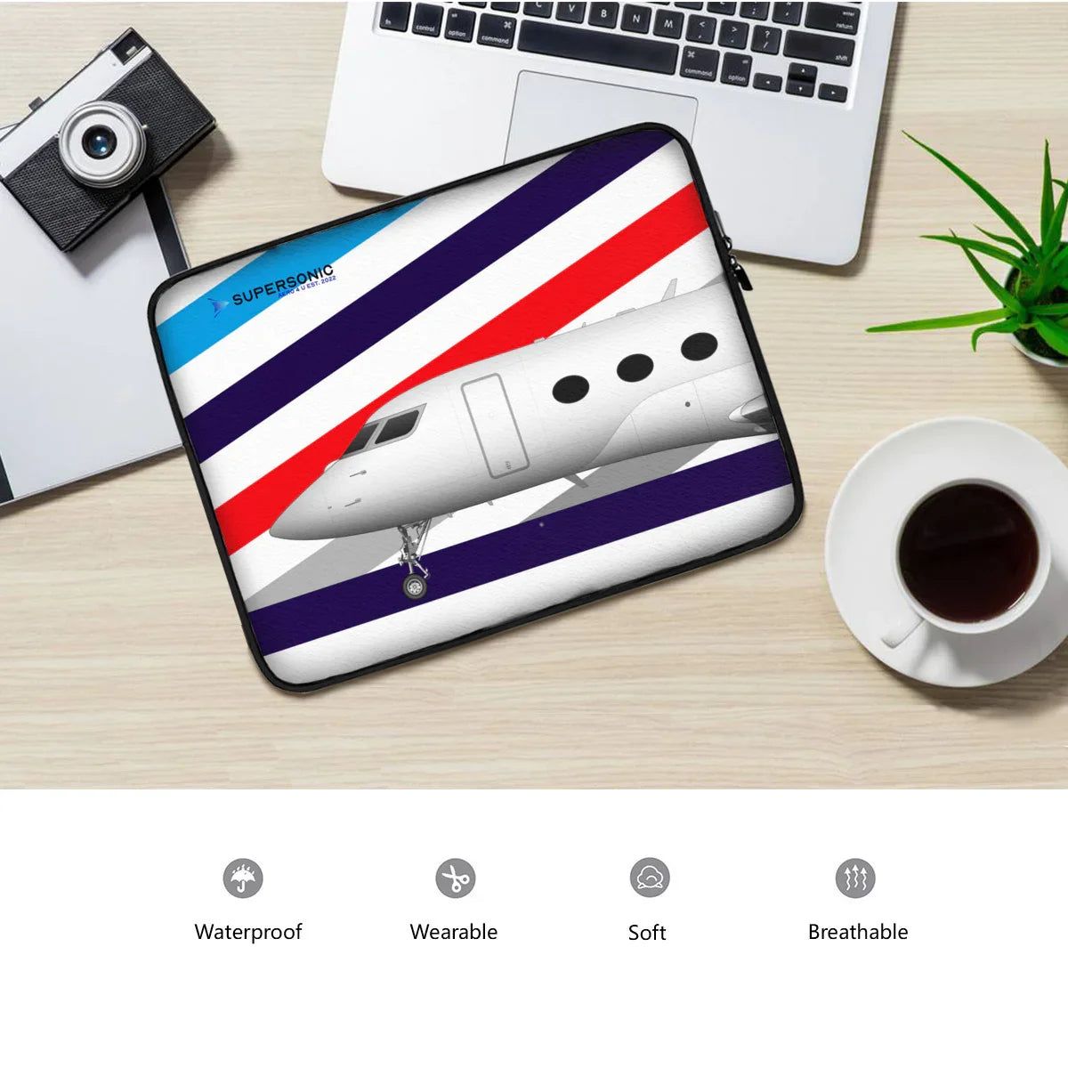 Aviation Premium EFB & Laptop Tasche | Equipment für Gulfstream Fans für Piloten, Crews, Kinder & Planespotter made by SUPERSONIC aero 4U