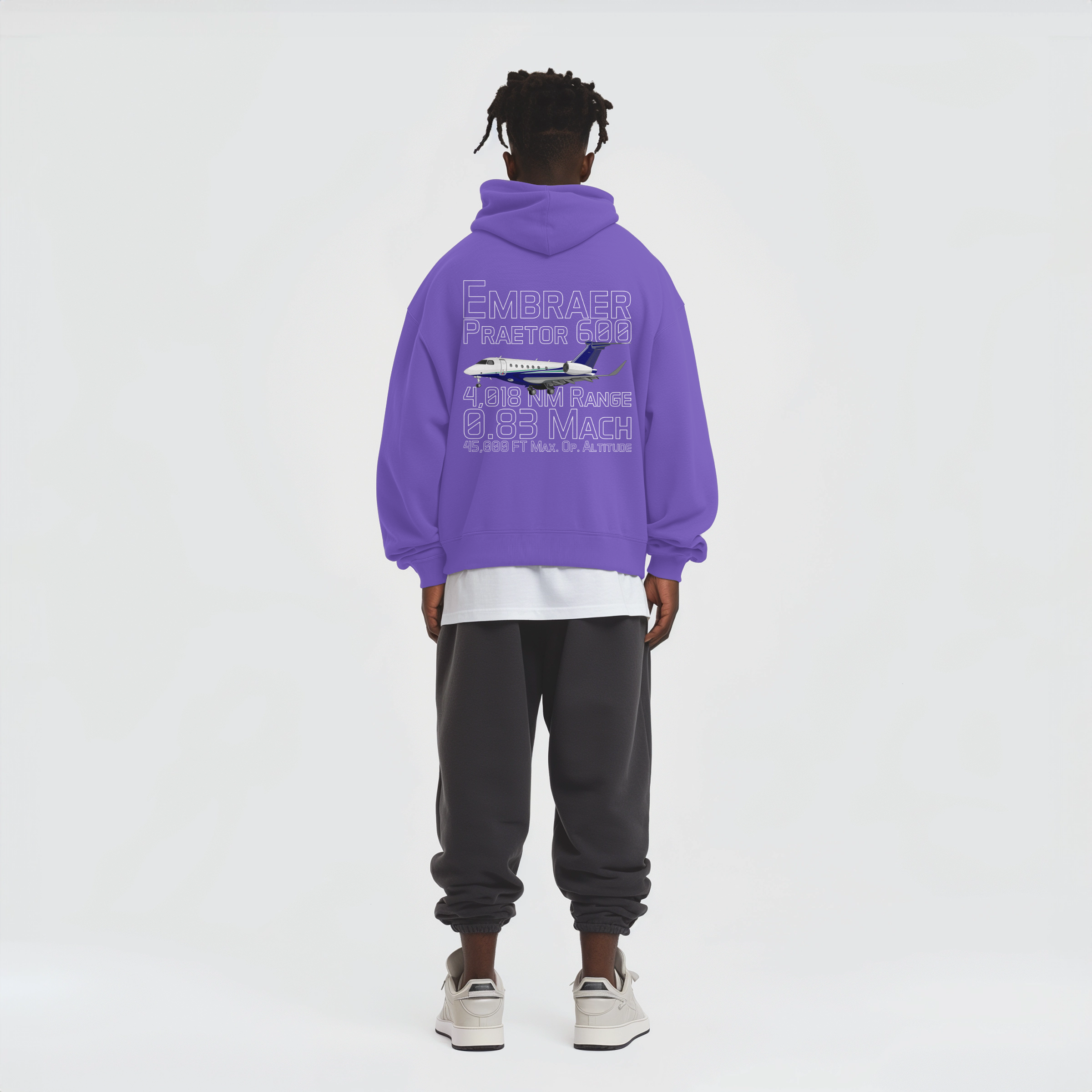 Aviation Flugzeug Hoodie Embraer 600 Praetor Datas für Piloten, Crews, Kinder & Planespotter made by SUPERSONIC aero 4U