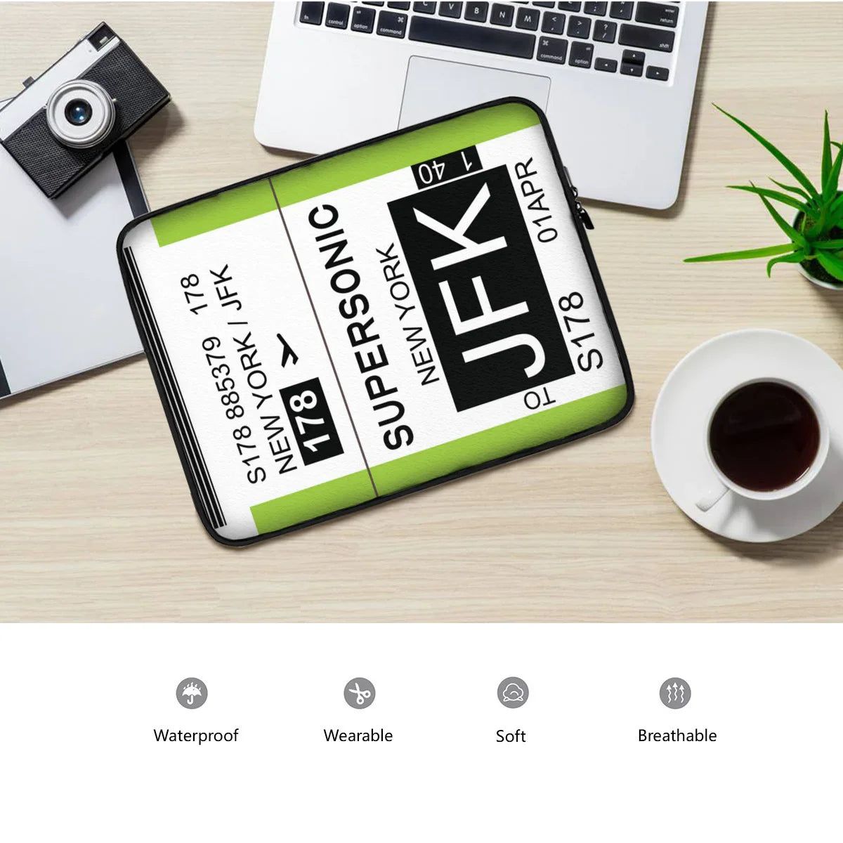 Aviation Premium Luggage Tag Laptop Tasche | für Aviation Enthausiasten & Crews für Piloten, Crews, Kinder & Planespotter made by SUPERSONIC aero 4U