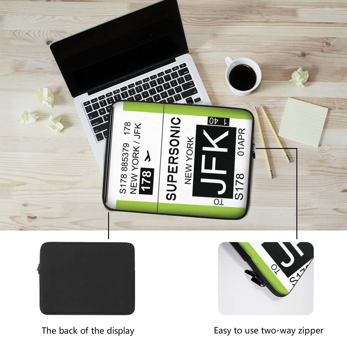 Aviation Premium Luggage Tag Laptop Tasche | für Aviation Enthausiasten & Crews für Piloten, Crews, Kinder & Planespotter made by SUPERSONIC aero 4U