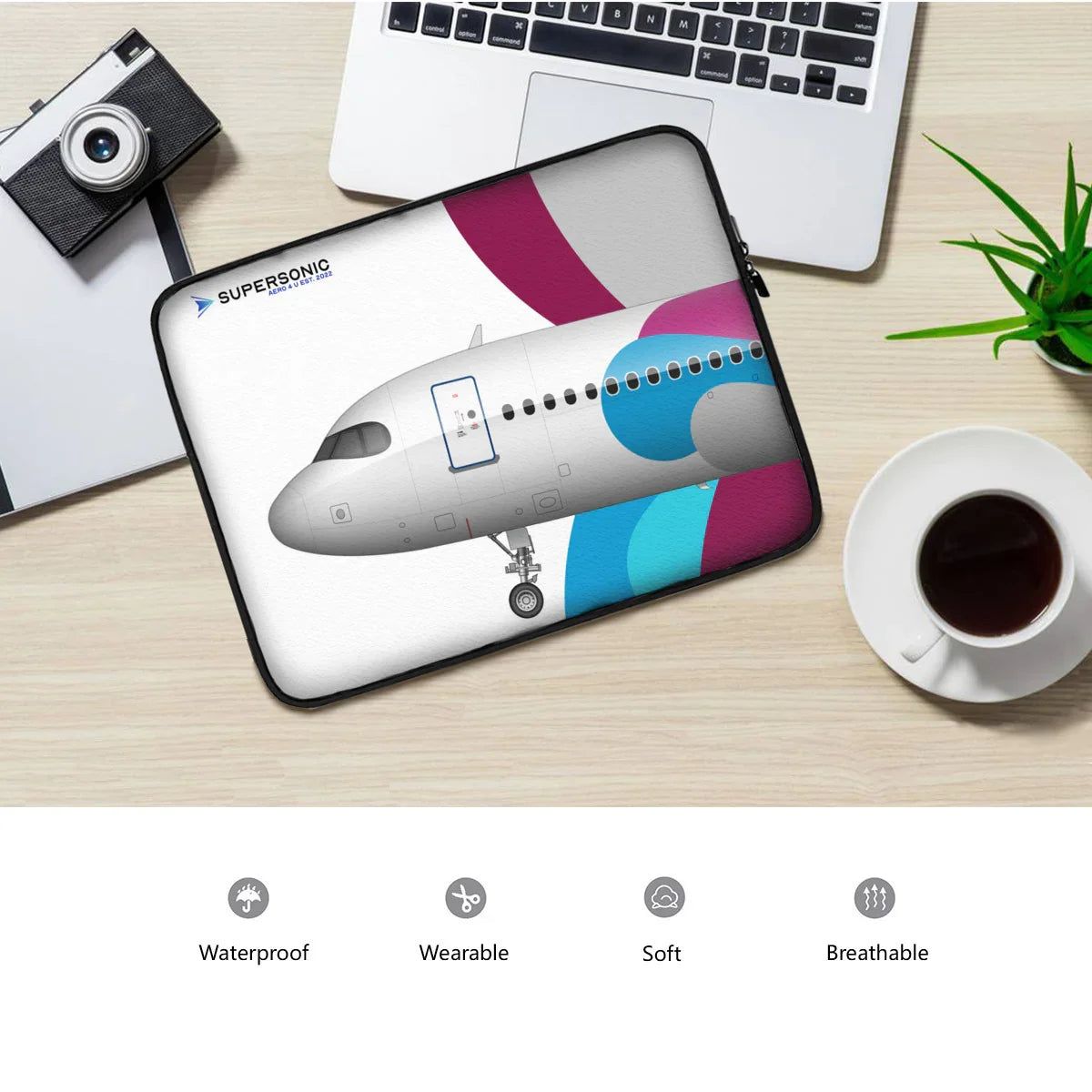 Aviation Airbus A320neo Laptop & EFB Tasche | für Piloten & Crews für Piloten, Crews, Kinder & Planespotter made by SUPERSONIC aero 4U