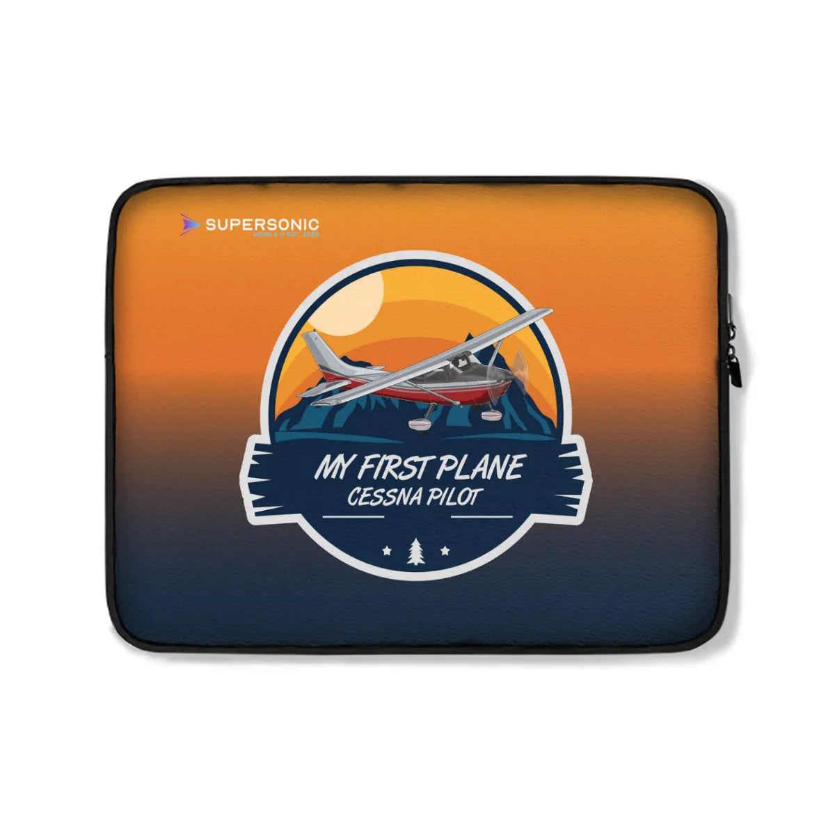 Aviation Pilot Tech Bag | Gepolsterte Laptop & Electronic Flight Bag Schutzhülle White One Size für Piloten, Crews, Kinder & Planespotter made by SUPERSONIC aero 4U