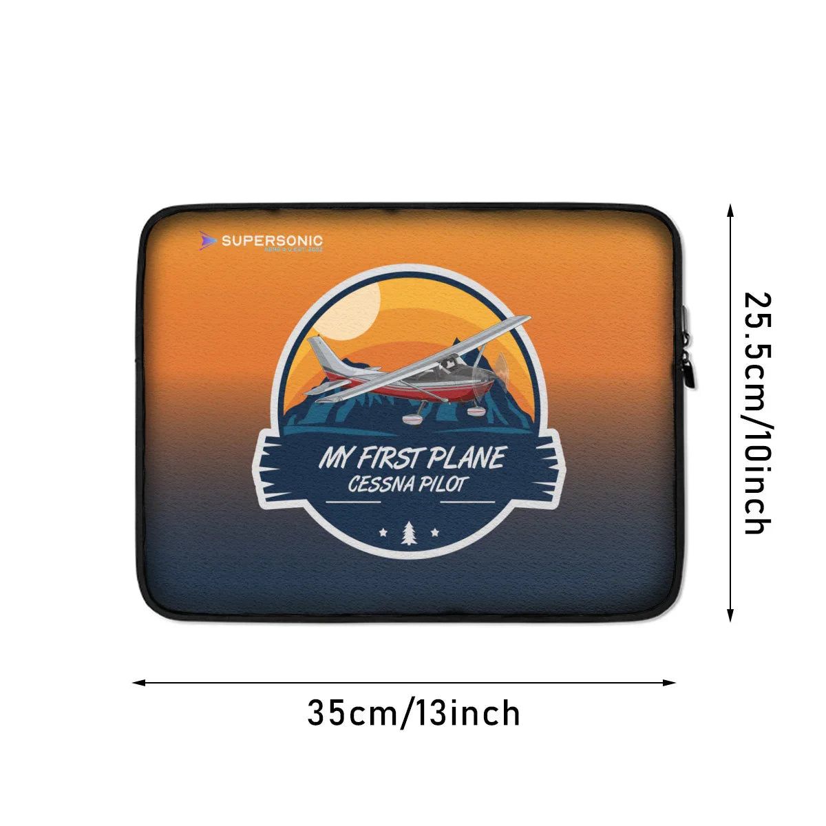 Aviation Pilot Tech Bag | Gepolsterte Laptop & Electronic Flight Bag Schutzhülle für Piloten, Crews, Kinder & Planespotter made by SUPERSONIC aero 4U