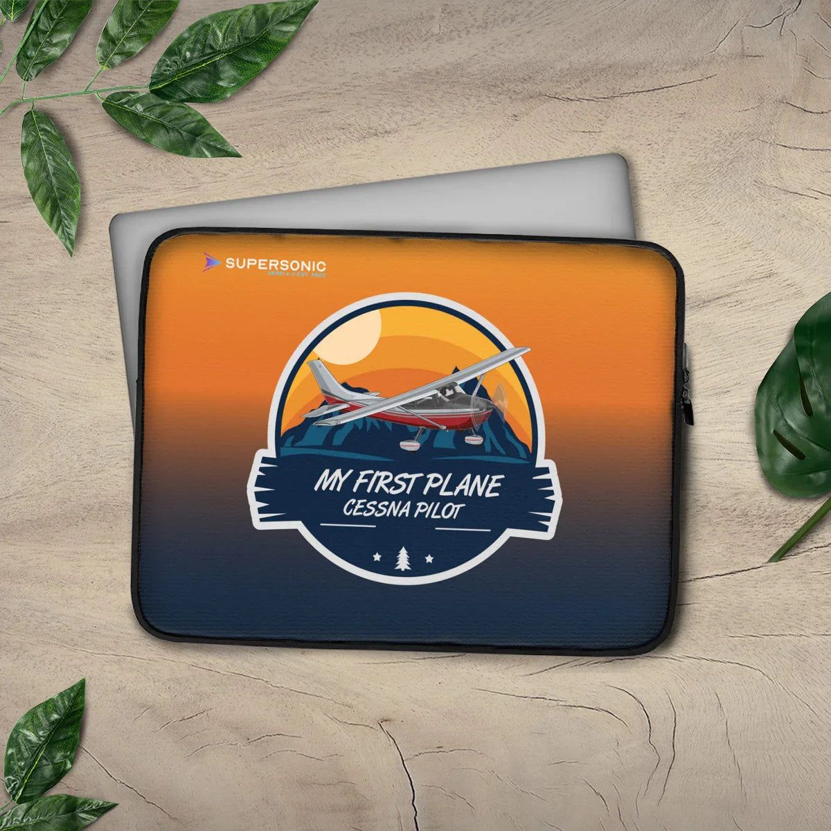 Aviation Pilot Tech Bag | Gepolsterte Laptop & Electronic Flight Bag Schutzhülle für Piloten, Crews, Kinder & Planespotter made by SUPERSONIC aero 4U