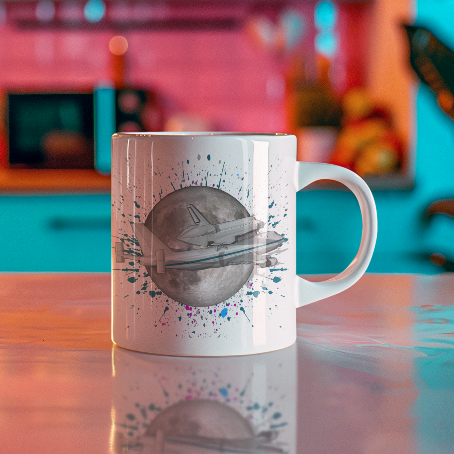 Aviation Kaffeebecher "NASA B747 Shuttleflight" für Piloten, Crews, Kinder & Planespotter made by SUPERSONIC aero 4U