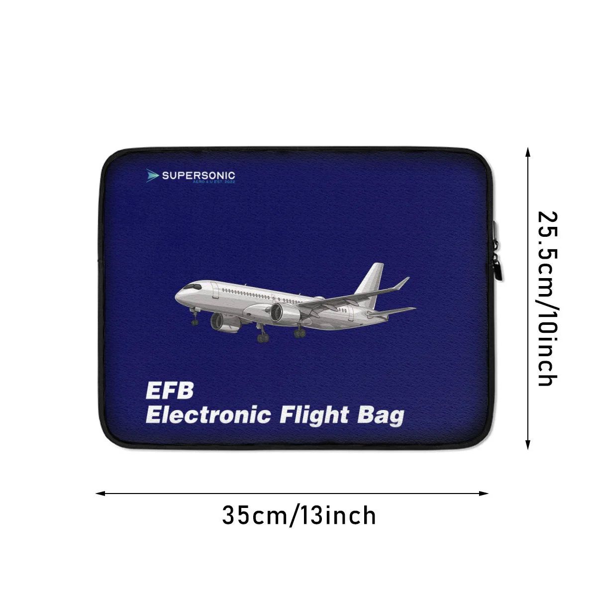 Aviation EFB & Laptop Tasche | Electronic Flight Bag im Airbus A220 Design für Piloten, Crews, Kinder & Planespotter made by SUPERSONIC aero 4U